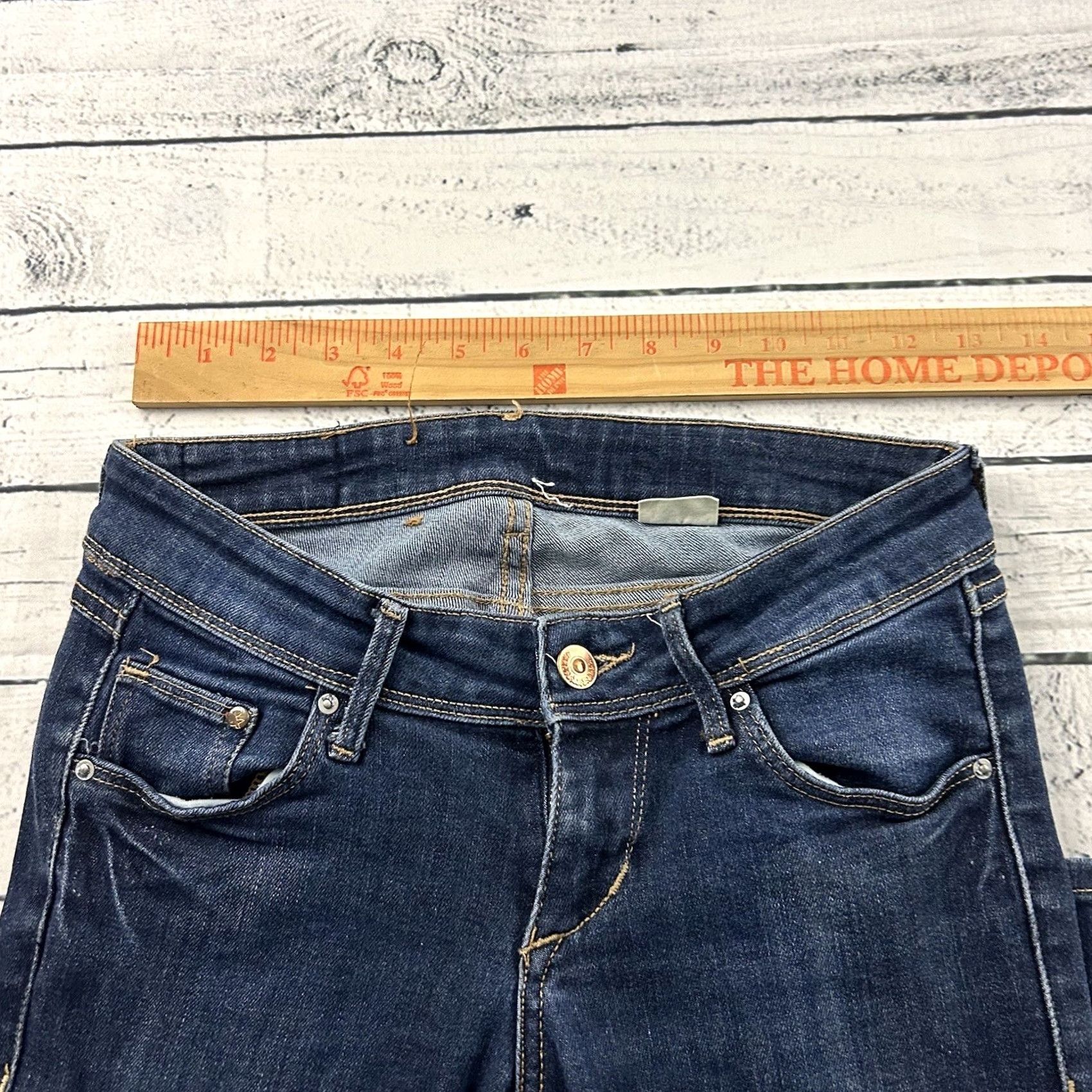 H&M H&M Jeans Women's 25 blue Skinny Denim Medium Wash Jeans 25 Size 42" / US 20 - 4 Thumbnail