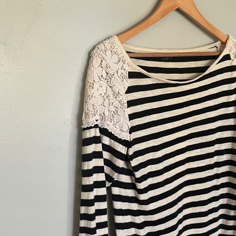 Loft Loft Ann Taylor Stripe Top Size XL / US 12-14 / IT 48-50 - 3 Thumbnail