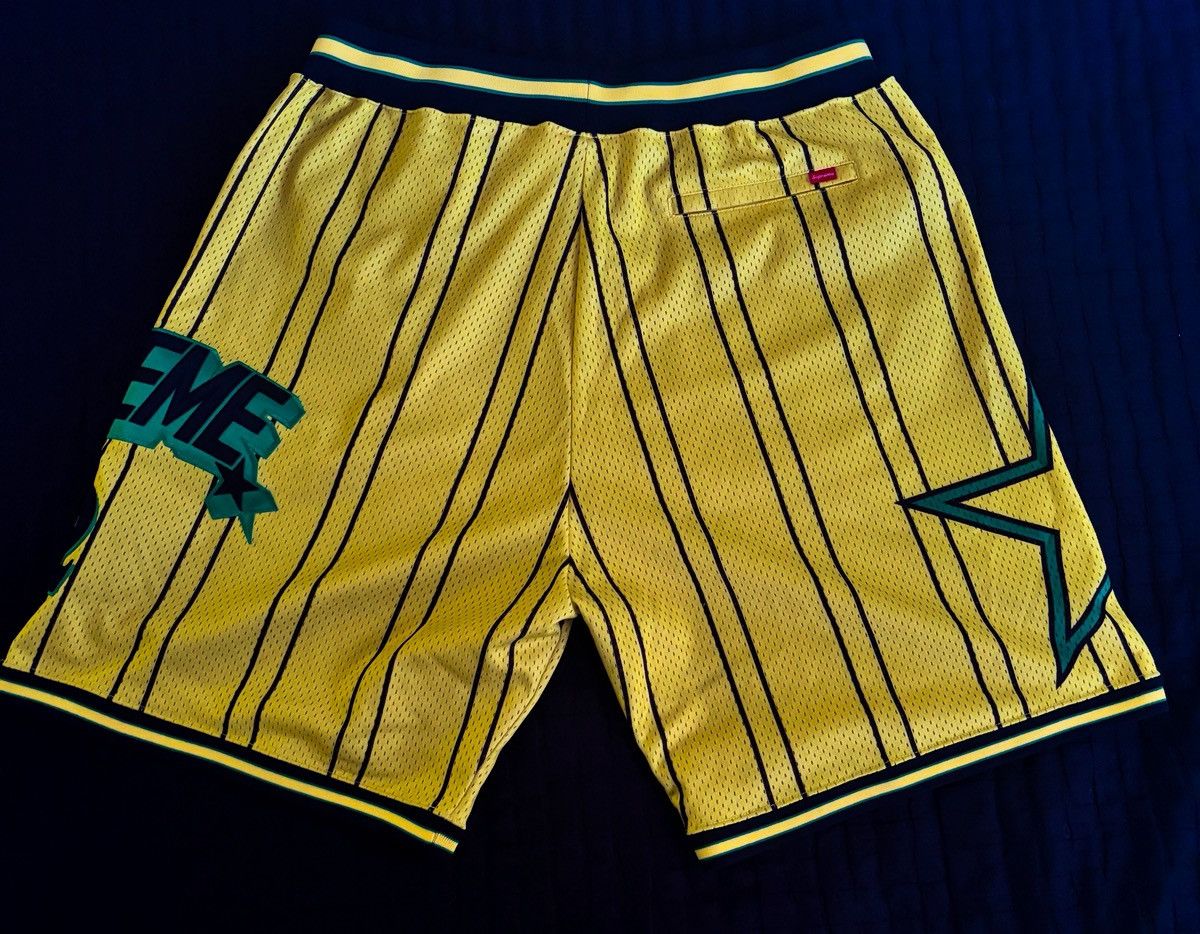 Supreme Supreme Star Basketball Shorts (Yellow) Size US 34 / EU 50 - 2 Thumbnail