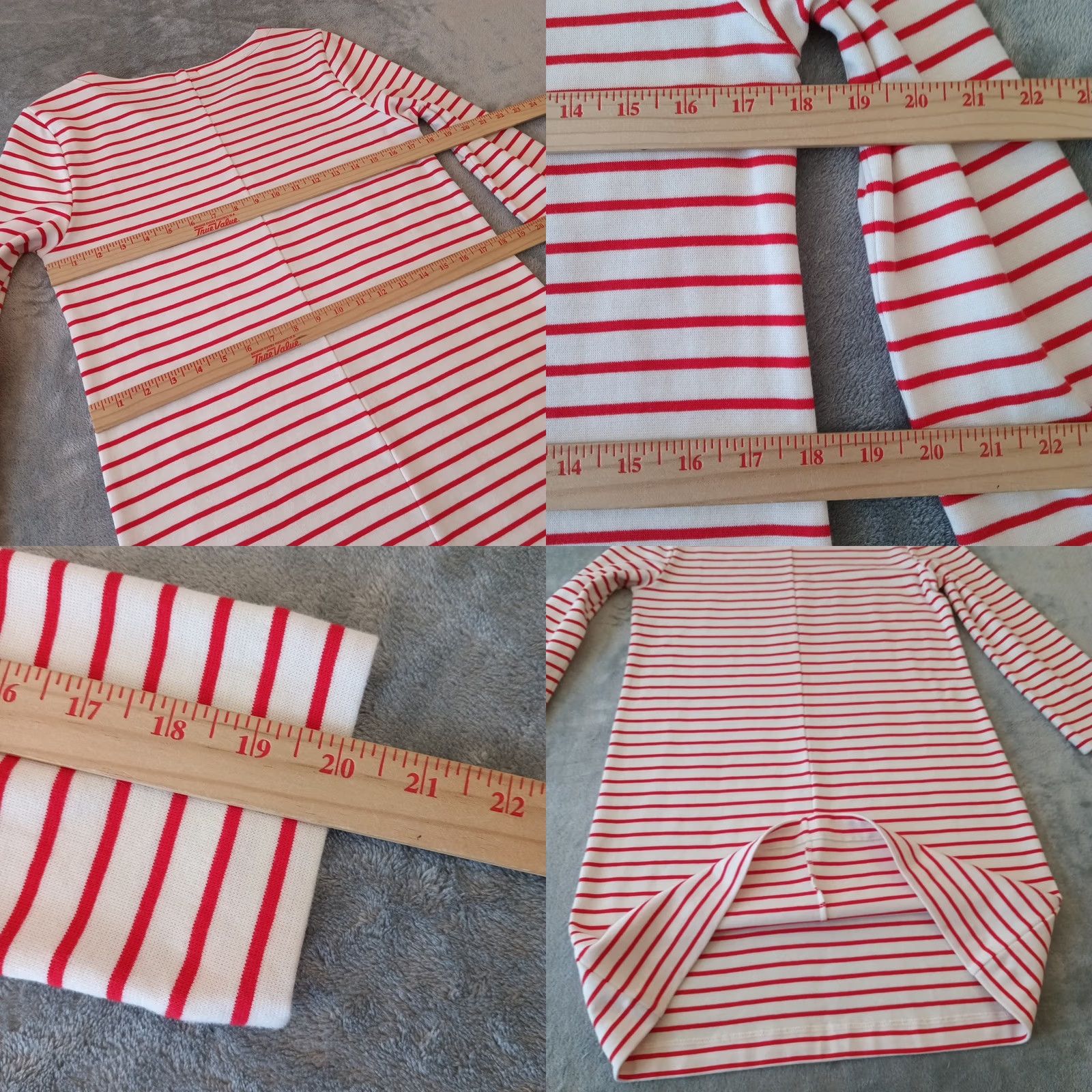 J.Crew J.CREW Shift Dress Small Red Striped Long Sleeve Knee Length Pullover Stretch Size S / US 4 / IT 40 - 8 Thumbnail