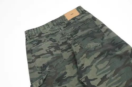 Jean Retro camouflage overalls hip hop casual straight trousers Size US 32 / EU 48 - 7 Thumbnail