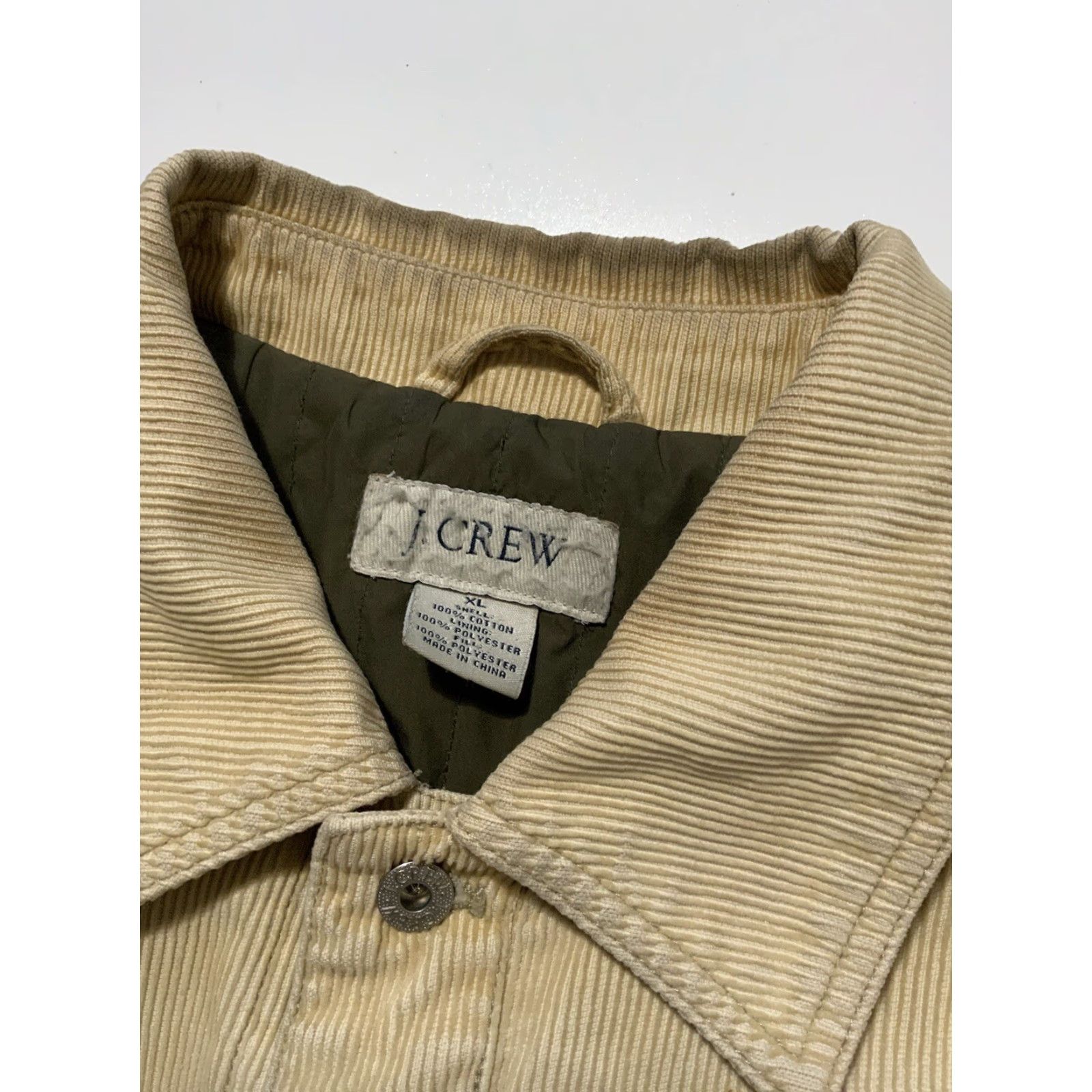 J.Crew VINTAGE J.CREW Jacket Corduroy Trucker Button Work Quilted Lined Sz. XL Brown Men Size US XL / EU 56 / 4 - 4 Thumbnail