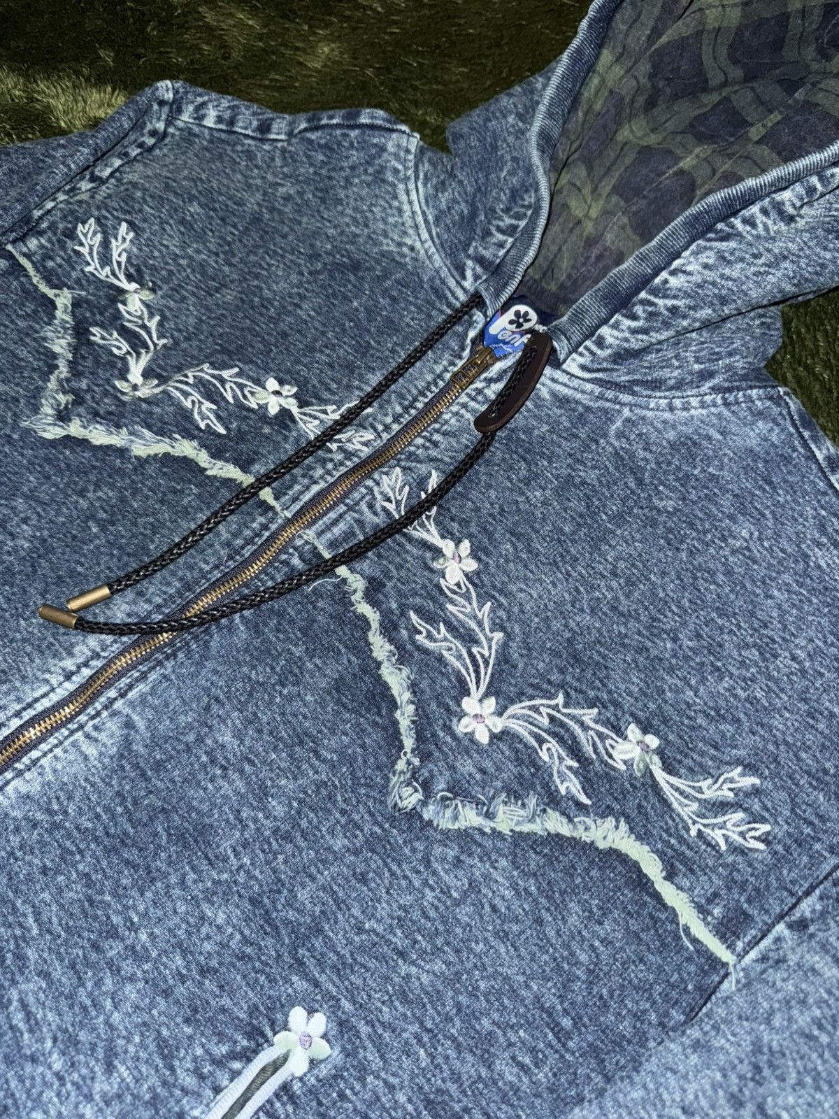 Penfield [M] NICK GEAR x Penfield Flower Logo Hoodie Zip-Up Indigo Size US M / EU 48-50 / 2 - 2 Thumbnail