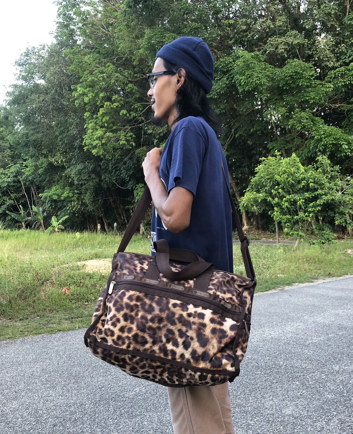 LeSportsac × Vintage LEOPARD DESIGN LESPORTSAC DUFFEL/BOSTON/TRAVEL BAG Size ONE SIZE - 3 Thumbnail