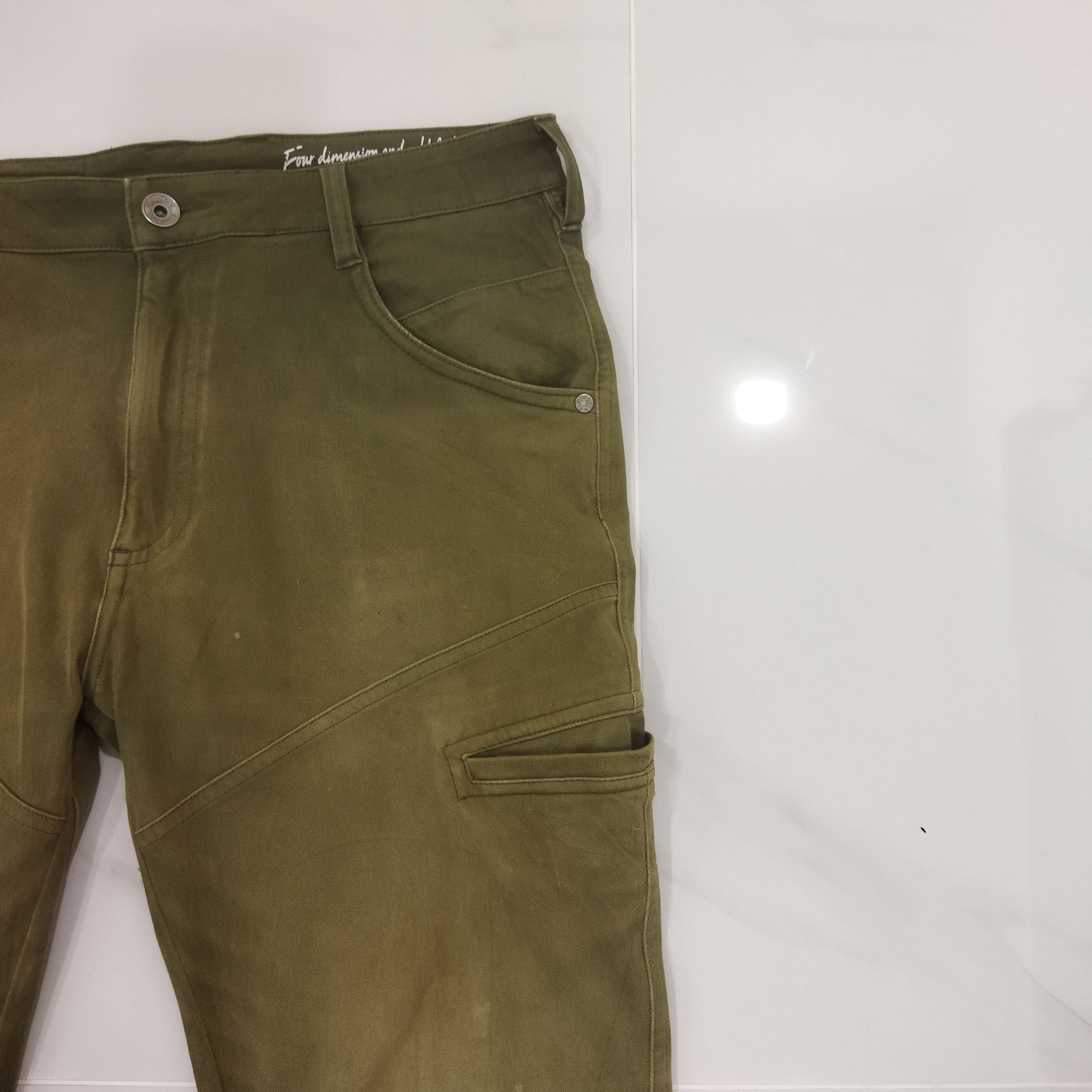 Japanese Brand FIELDCORE FADED GREEN CARGO PANTS Size US 30 / EU 46 - 5 Thumbnail