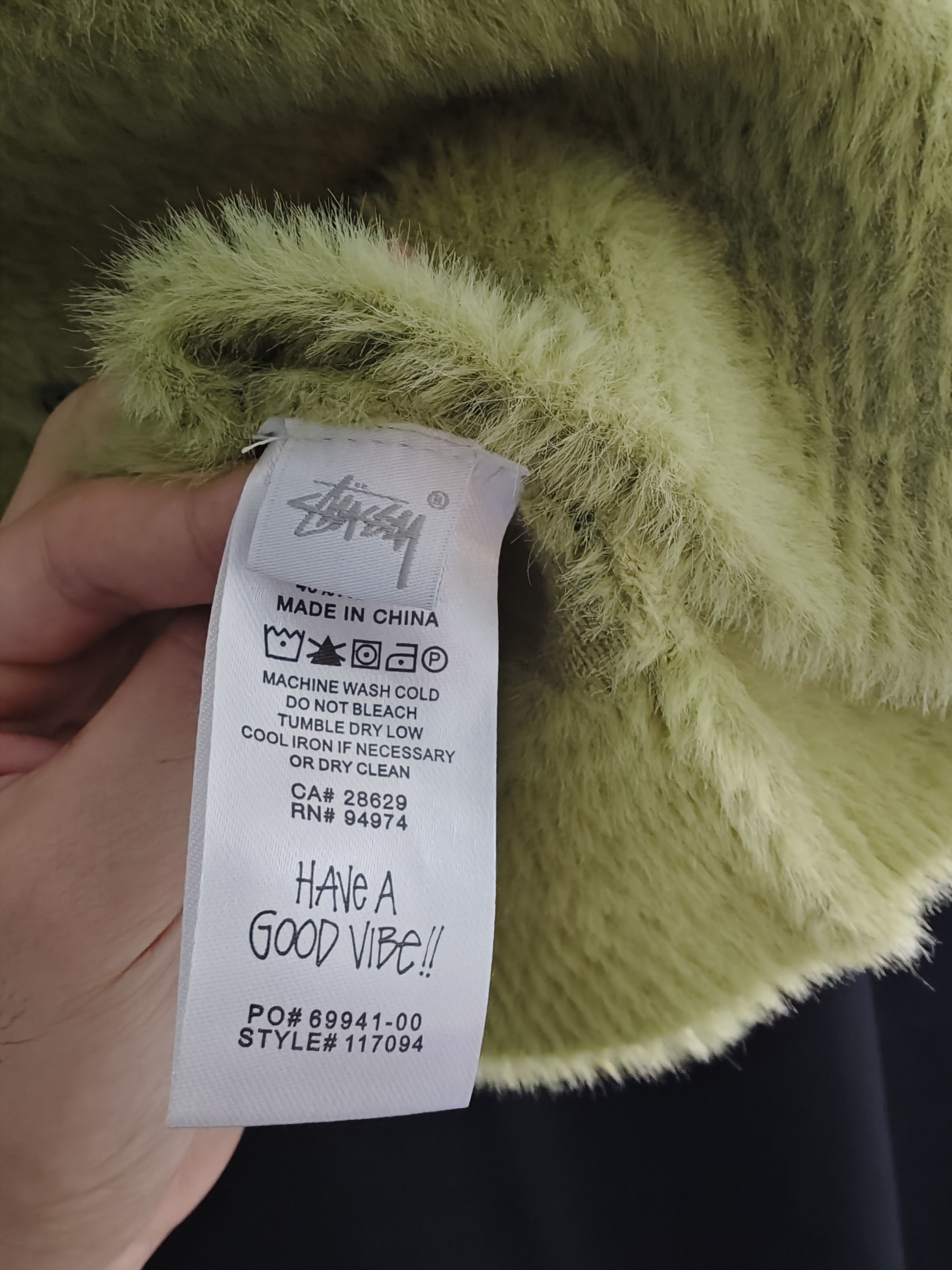 Stussy Stussy Shaggy Cardigan 'Lime' green Size US M / EU 48-50 / 2 - 4 Thumbnail