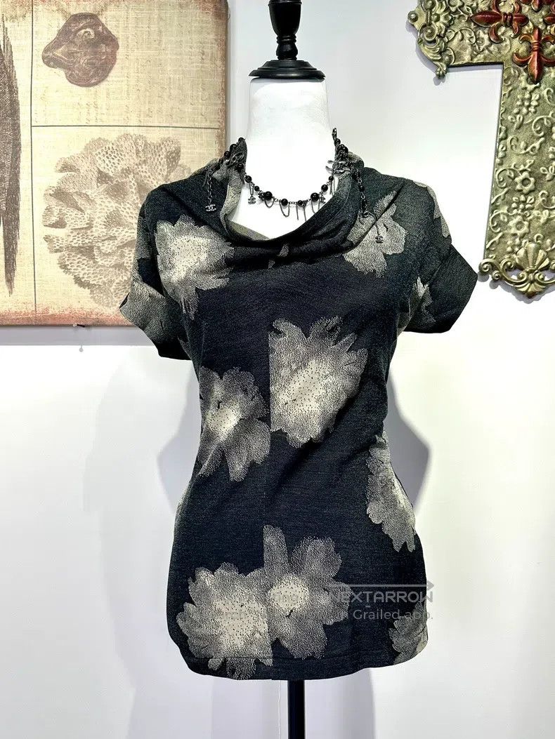 Yohji Yamamoto Yohji Yamamoto Swinging collar ink-splashing lotus flower Size XS / US 0-2 / IT 36-38 - 1 Thumbnail