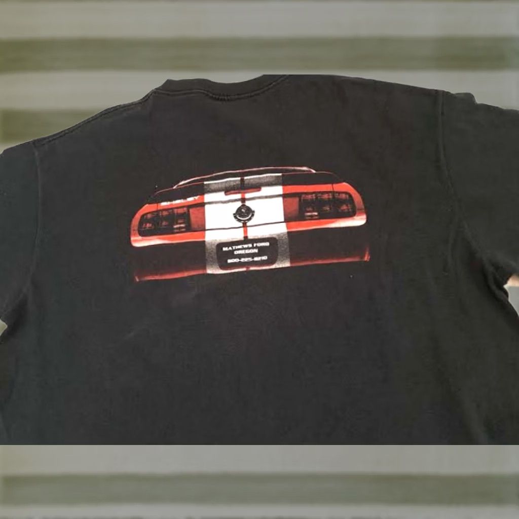 Ford VINTAGE UAW Mathews Ford Oregon Ford Shelby T-Shirt XL Black USA made Mens Size US XL / EU 56 / 4 - 1 Thumbnail