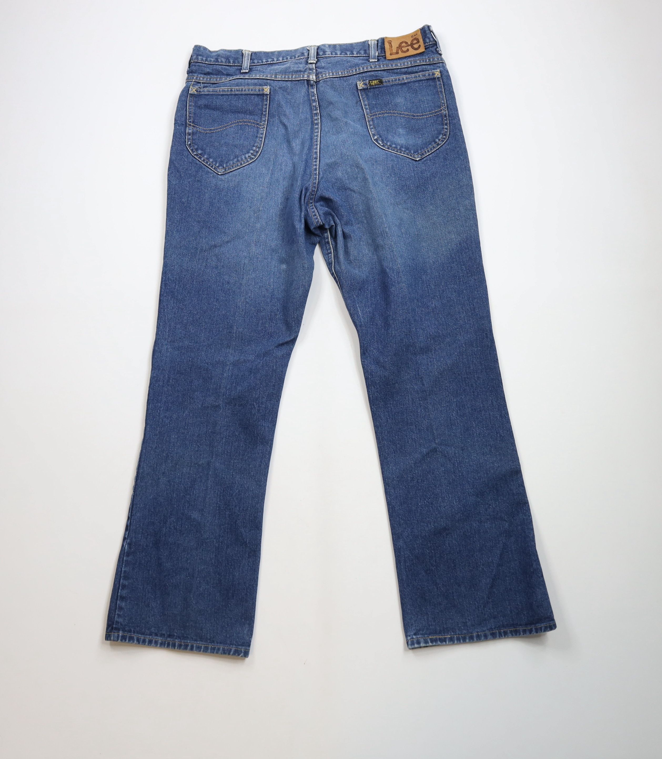 Lee × Vintage Vintage 70s Lee Flared Wide Leg Denim Jeans Blue Cotton USA Size US 38 / EU 54 - 9 Thumbnail