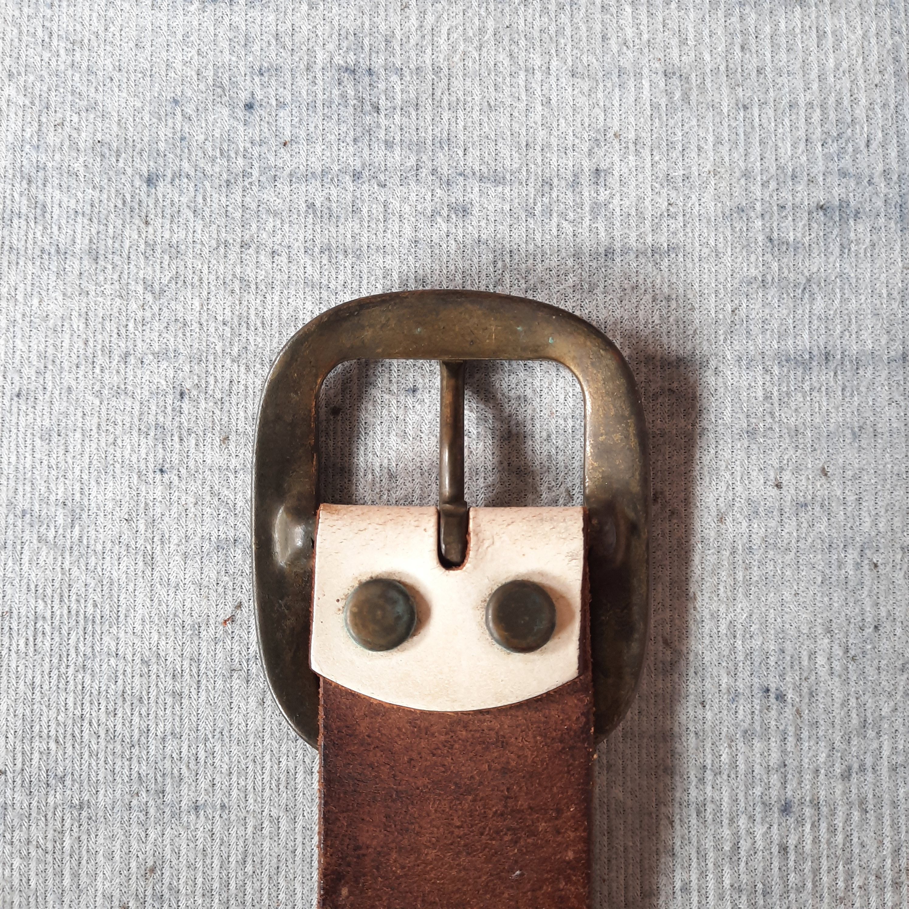 PPFM ☠️ Solid brass harajuku style punk gothic leather belt Size ONE SIZE - 3 Thumbnail