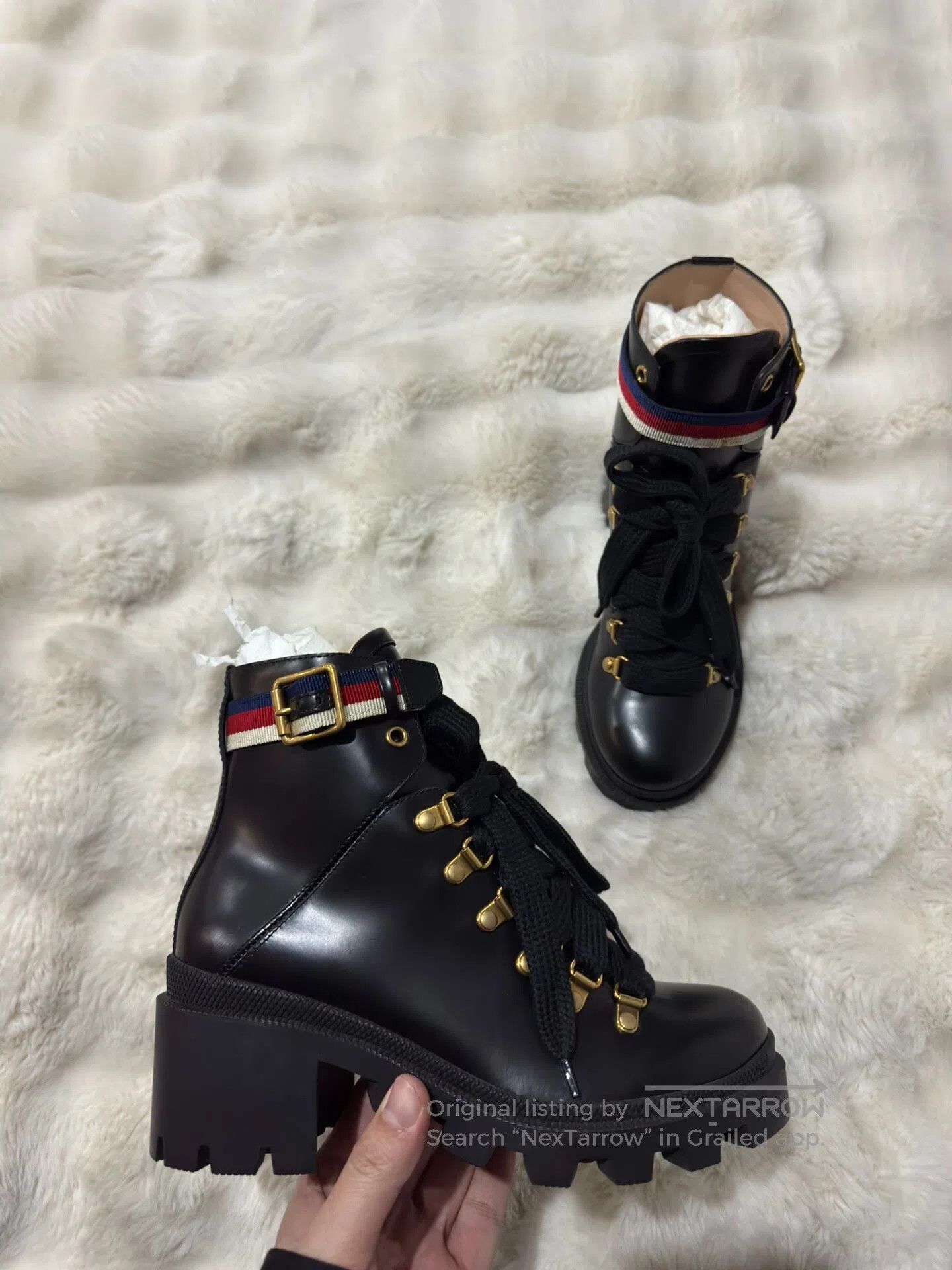 Gucci Guicci Black Women's Martin Boots| Size US 6 / IT 36 - 2 Thumbnail