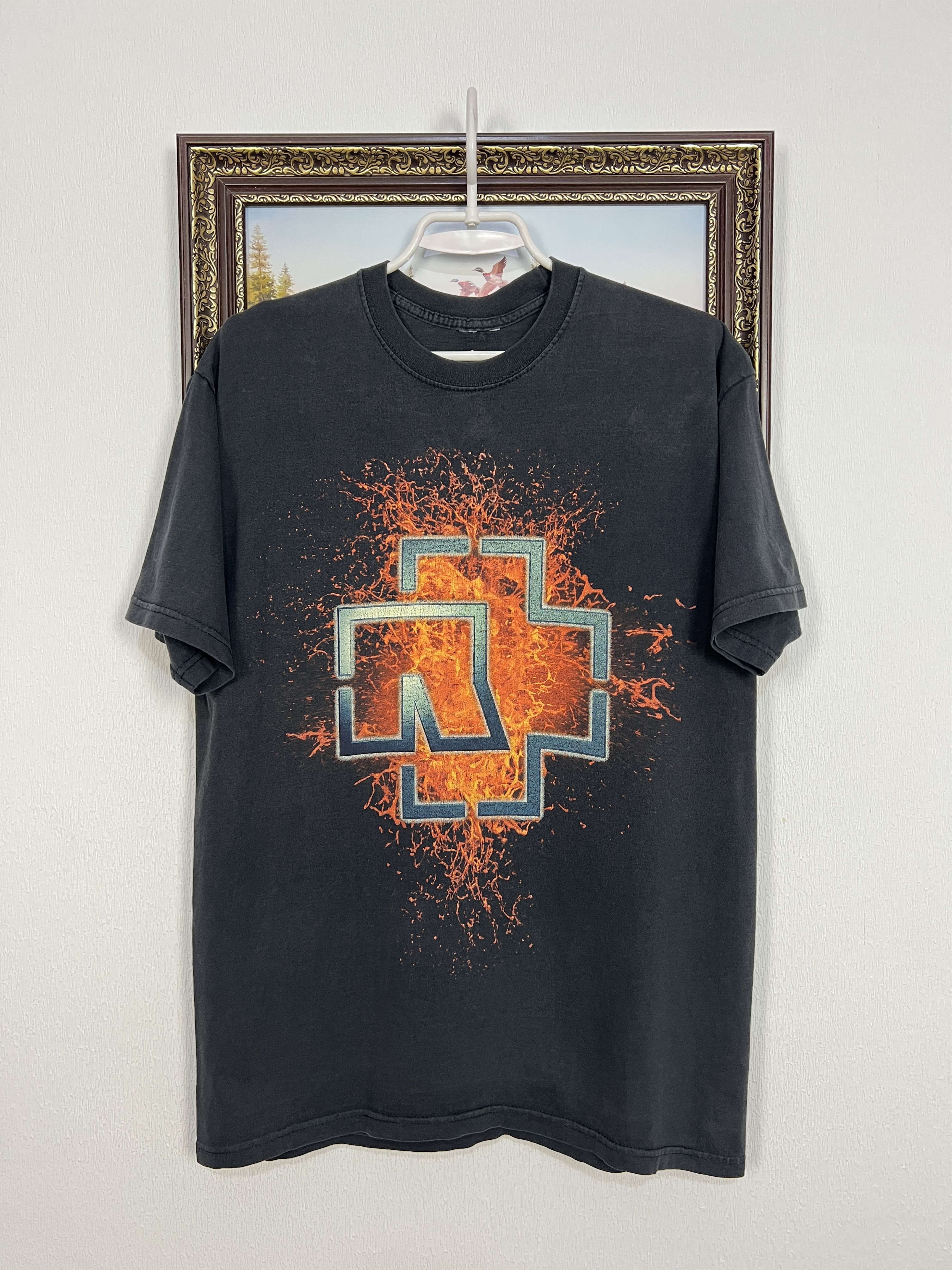 Vintage Vintage Rammstein Die Sonne Burn Over Print Band Tee Size US M / EU 48-50 / 2 - 1 Thumbnail