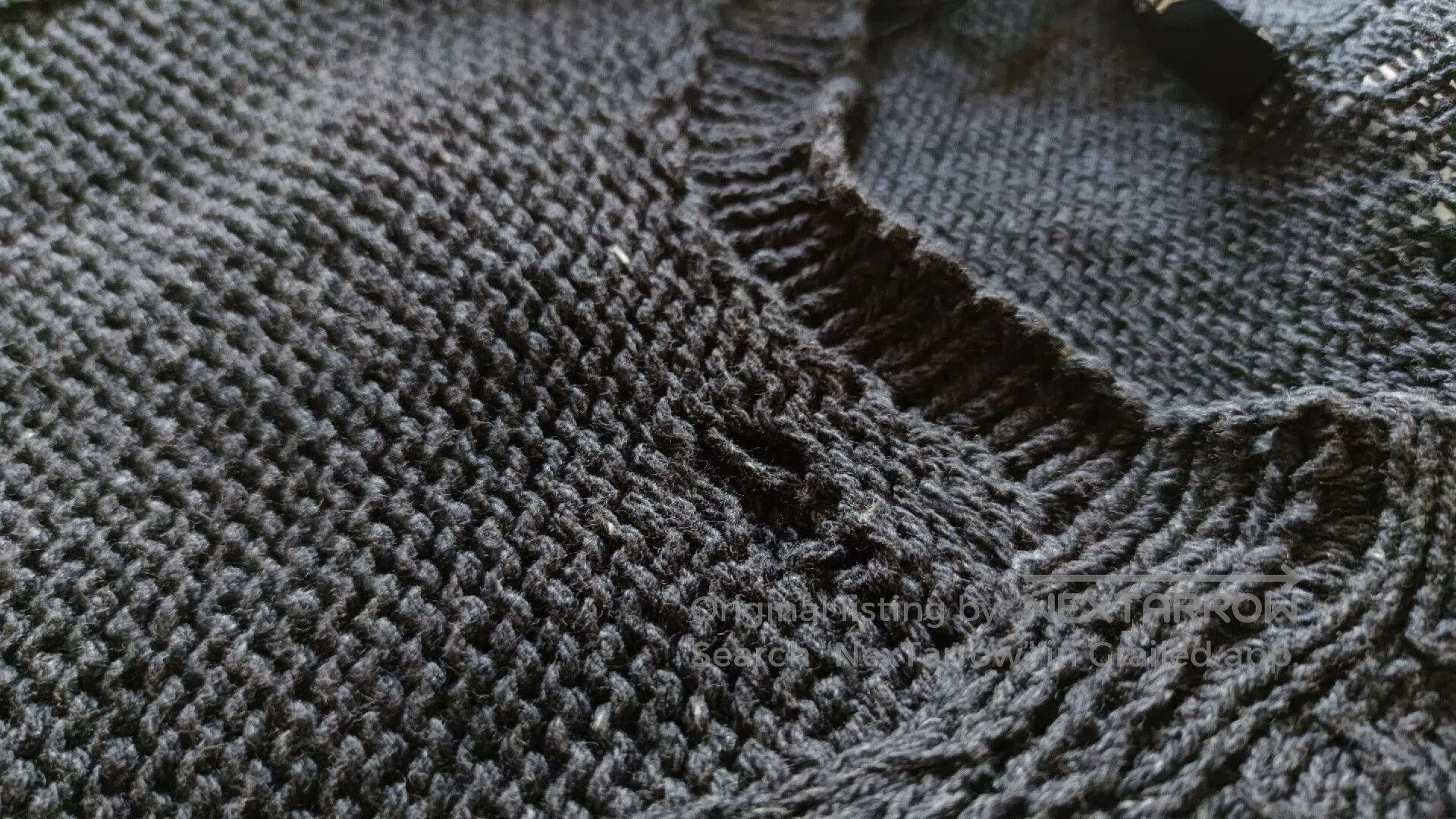 Replay New Artisan Knitted Sweater in Dark Gray. Size US M / EU 48-50 / 2 - 6 Thumbnail