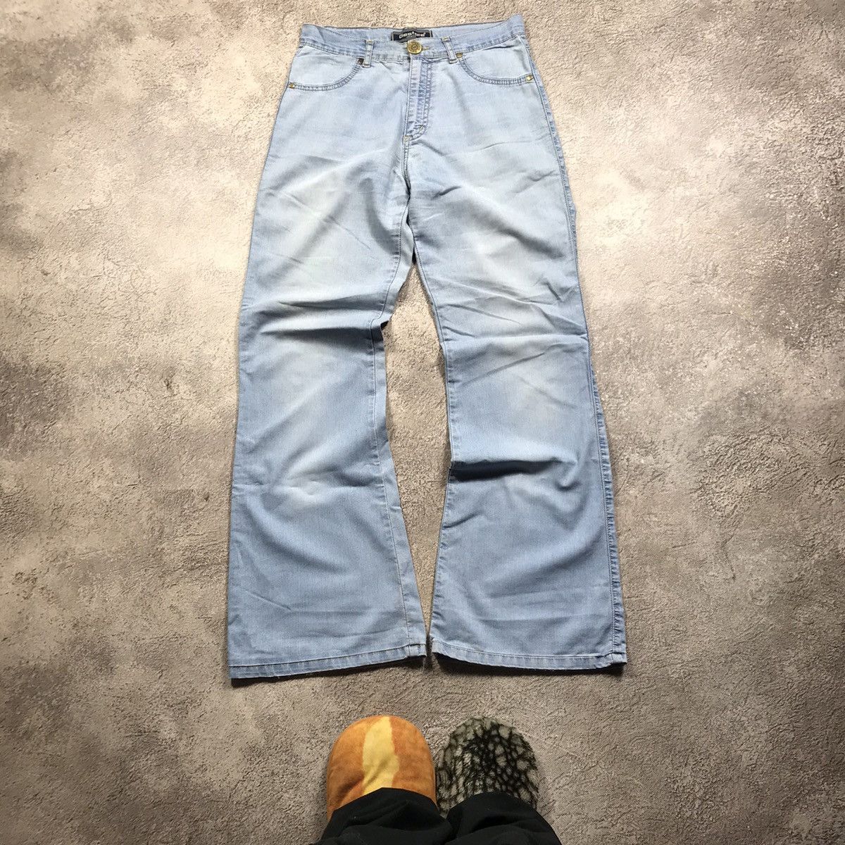 Vintage Vintage Y2K Distressed Flared Baggy Jeans Skate Grunge 28 Size 28" / US 6 / IT 42 - 2 Thumbnail