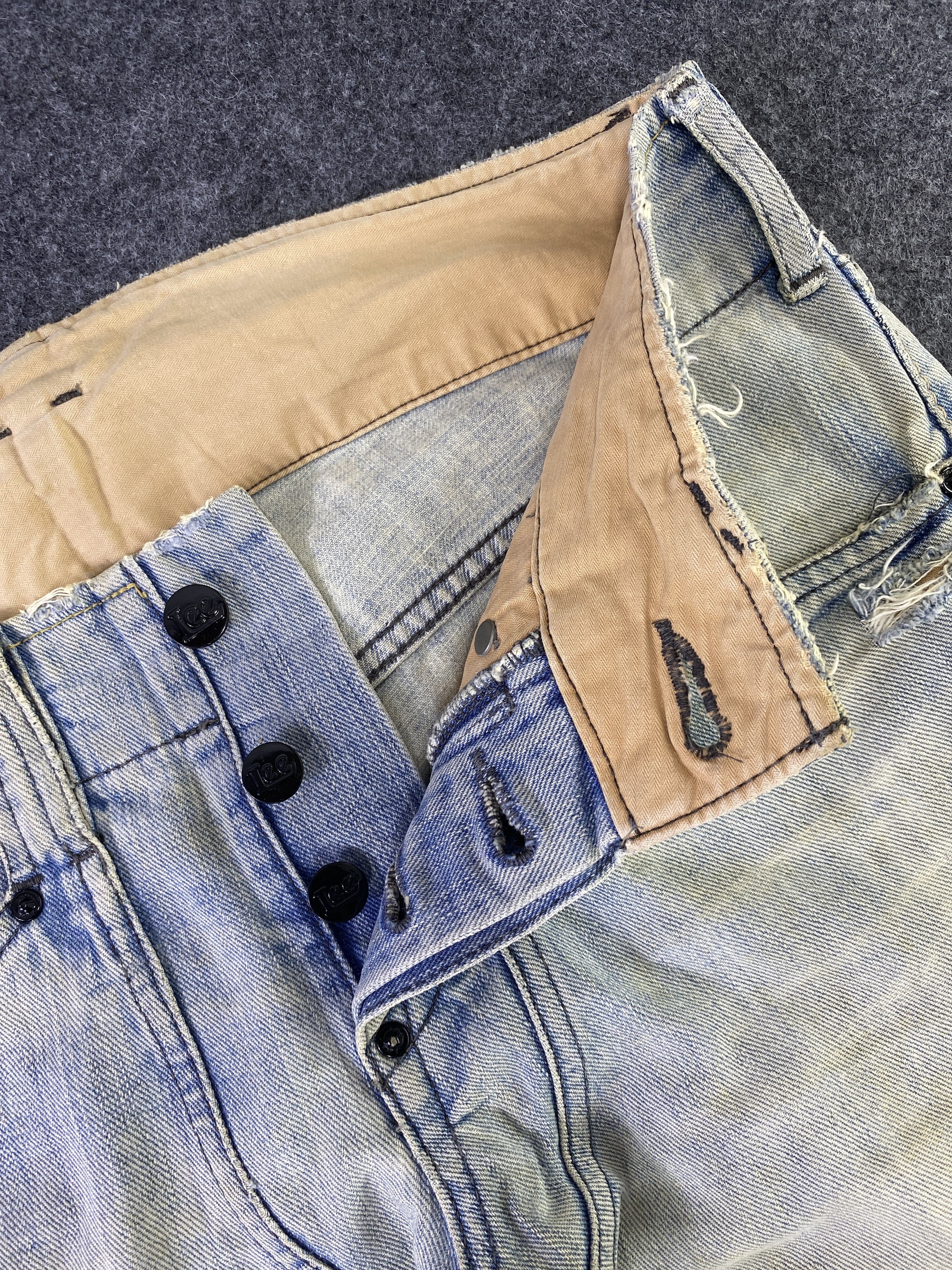 Lee Vintage Lee Low Waisted Distressed Jeans - J893 Size 30" / US 8 / IT 44 - 7 Thumbnail