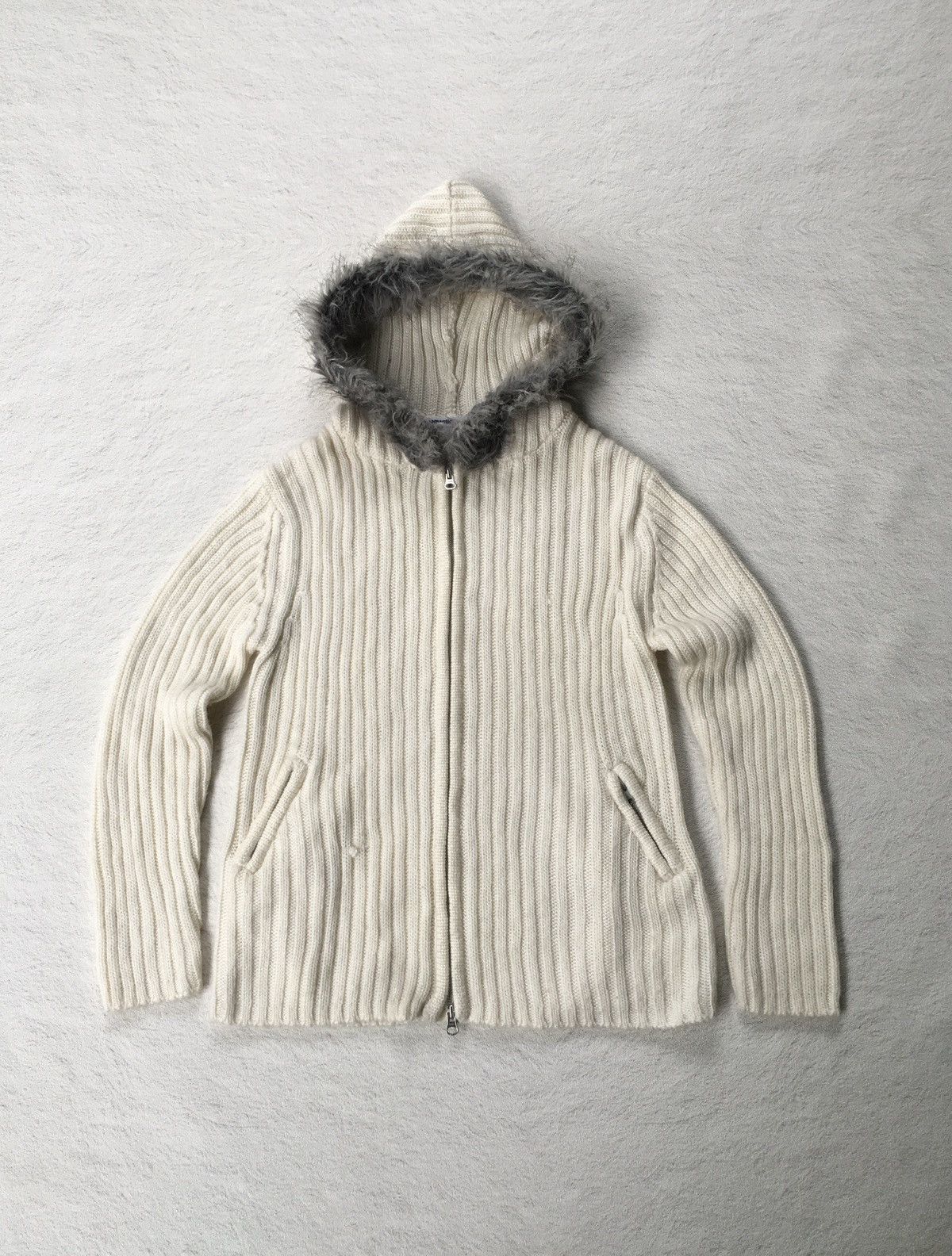 semanticdesign Semantic Design knit Fur Hoodie Size US M / EU 48-50 / 2 - 1 Thumbnail