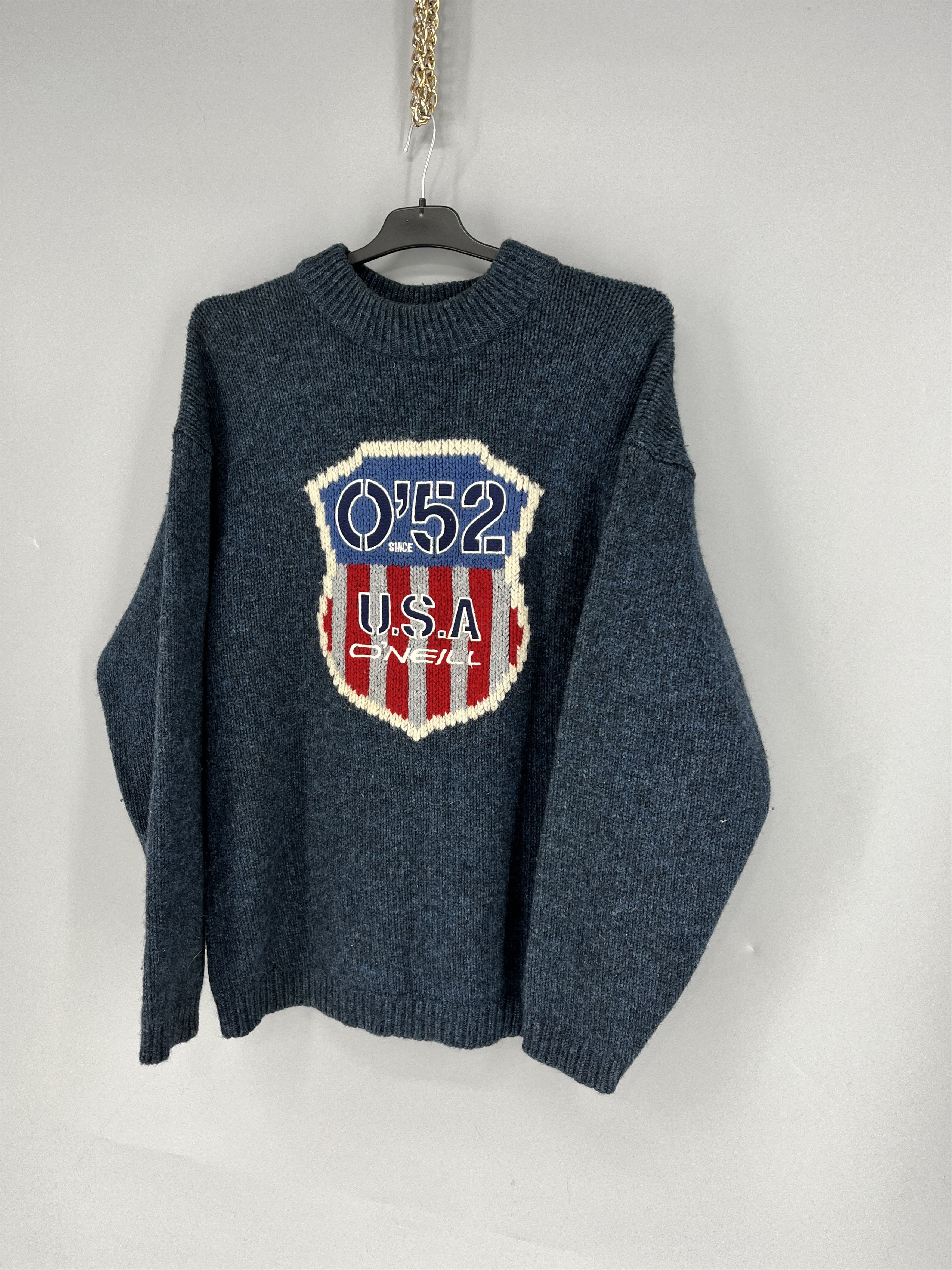 O'Neill ONeill blue Knitted Jumper with embroidered spell-out on Size US M / EU 48-50 / 2 - 3 Thumbnail