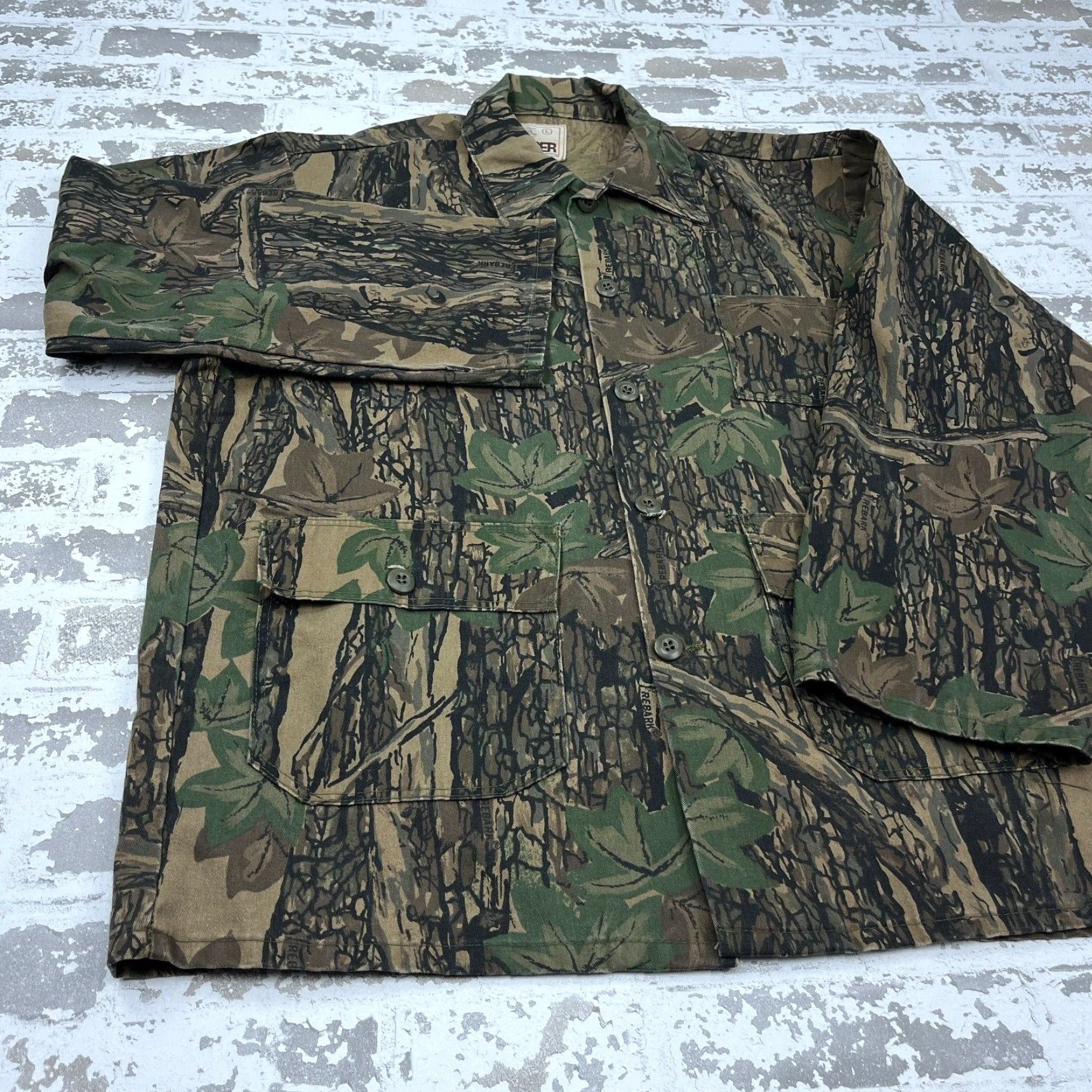 Vintage VINTAGE Ranger Jacket Men L Brown Camouflage Canvas Button Up Military Shacket All Seasons Pockets Logo 80s USA Size US L / EU 52-54 / 3 - 5 Thumbnail