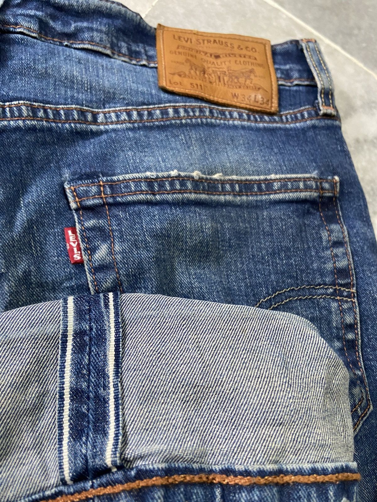Levi's Vintage Levi’s 511 Big E Selvedge Jeans Size US 34 / EU 50 - 6 Thumbnail