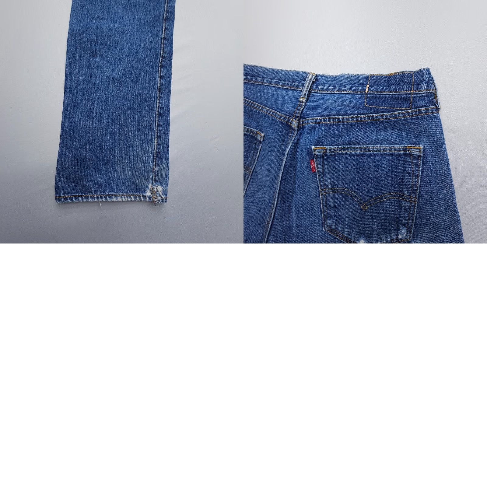 Levi's Levi's 501 Straight Button Fly Jeans Mens 34 x 32 (30" Inseam) Faded Blue Denim Size US 34 / EU 50 - 9 Thumbnail