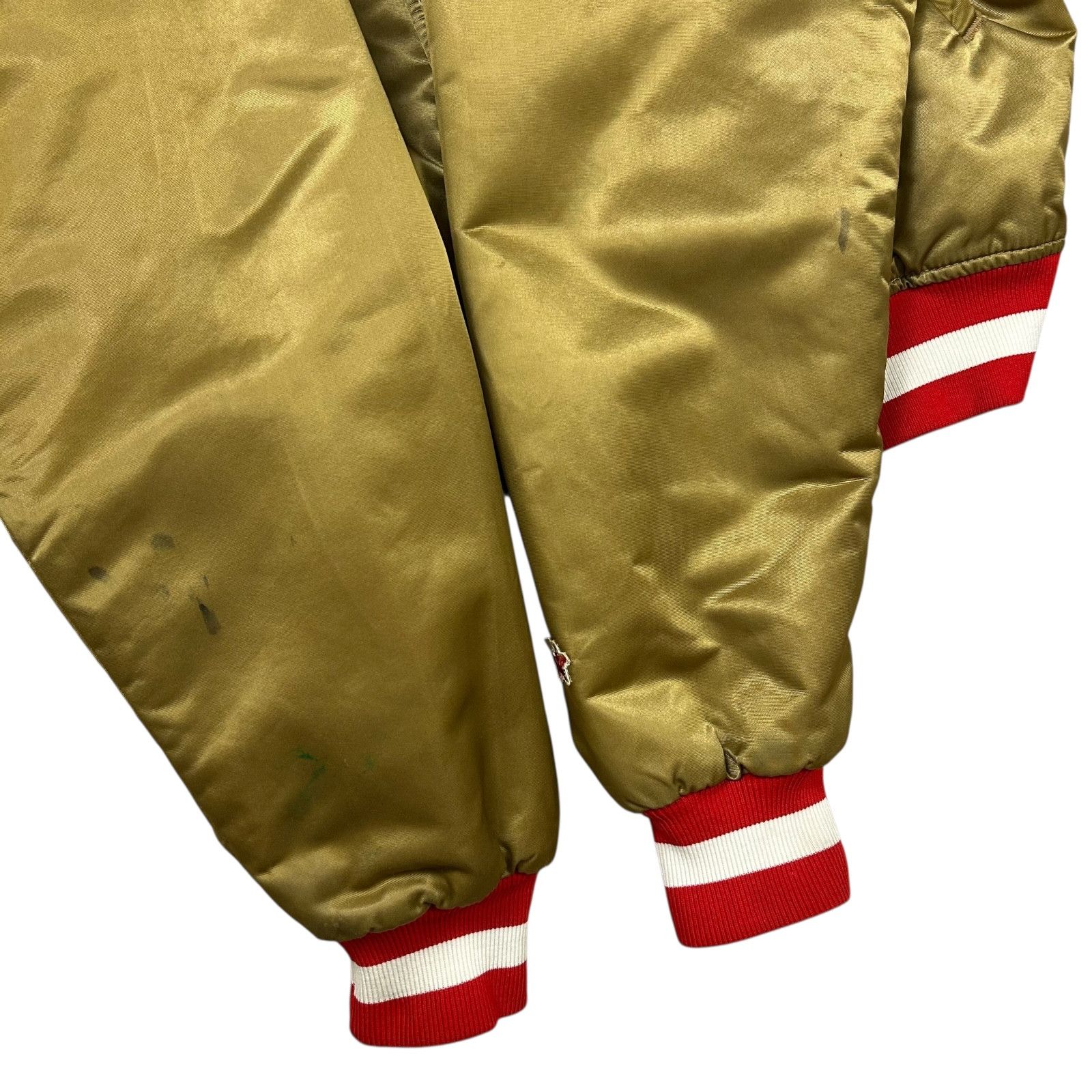 NFL VTG 90s SAN FRANCISCO 49ERS STARTER SATIN JACKET SPELL OUT Size US L / EU 52-54 / 3 - 11 Thumbnail