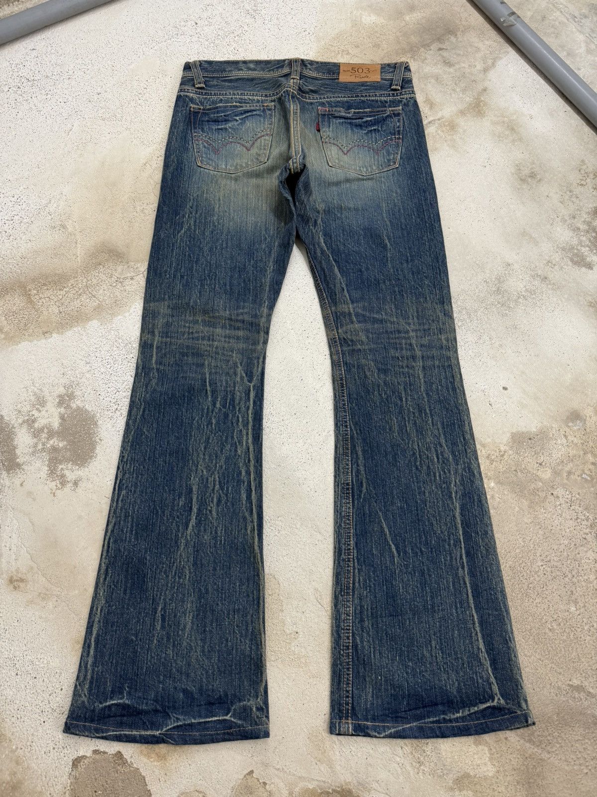 Edwin Vintage Miss 503 Rude Flare Mudwash Unisex Denim Japan Size 29" - 2 Thumbnail