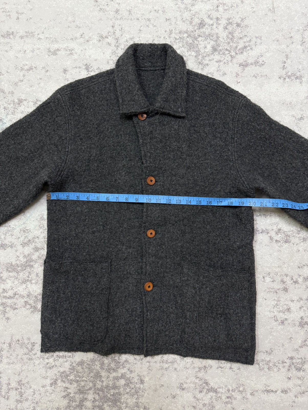 45rpm VINTAGE 45RPM MOHAIR CHARCOAL BLACK BUTTON UP JACKET Size US S / EU 44-46 / 1 - 14 Thumbnail