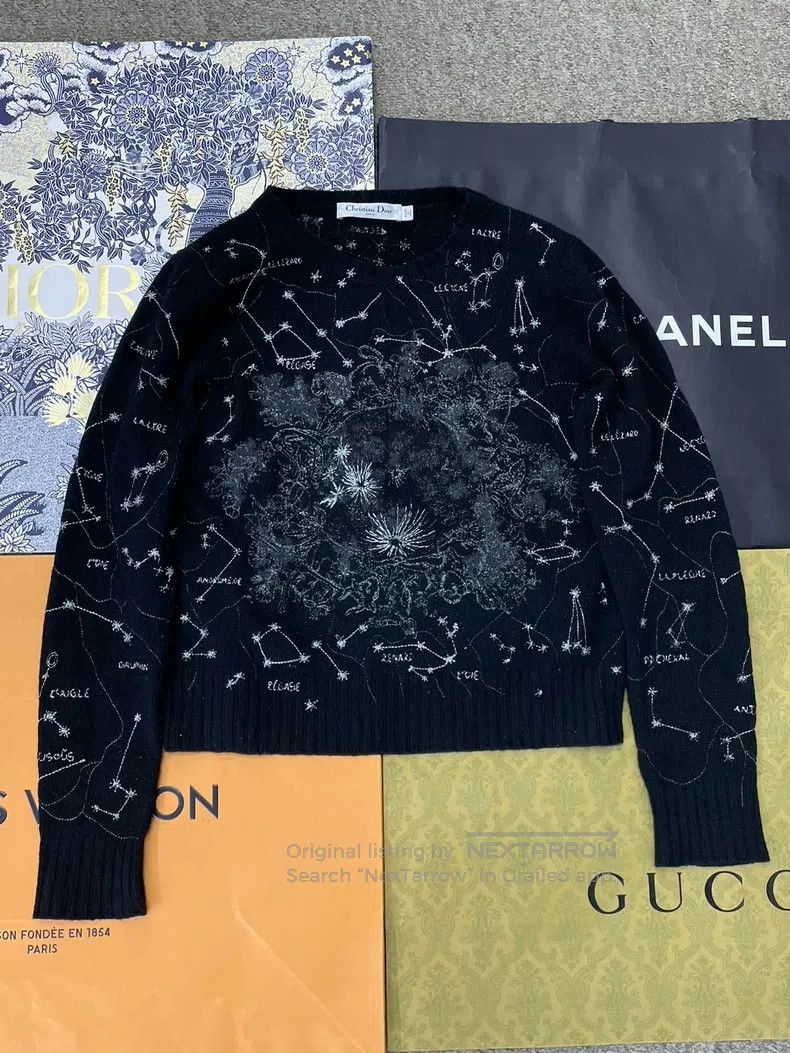 Dior Dior Black constellation printed sweater Size S / US 4 / IT 40 - 1 Thumbnail