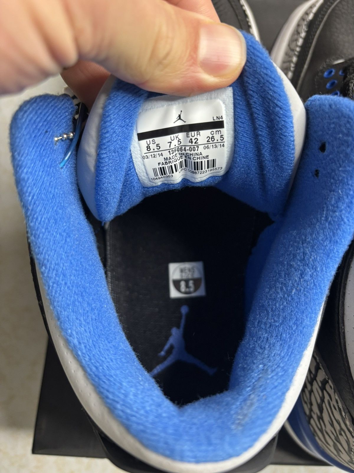 Jordan Brand Jordan Retro 3 ‘sport blue’ Size US 8.5 / EU 41-42 - 6 Thumbnail