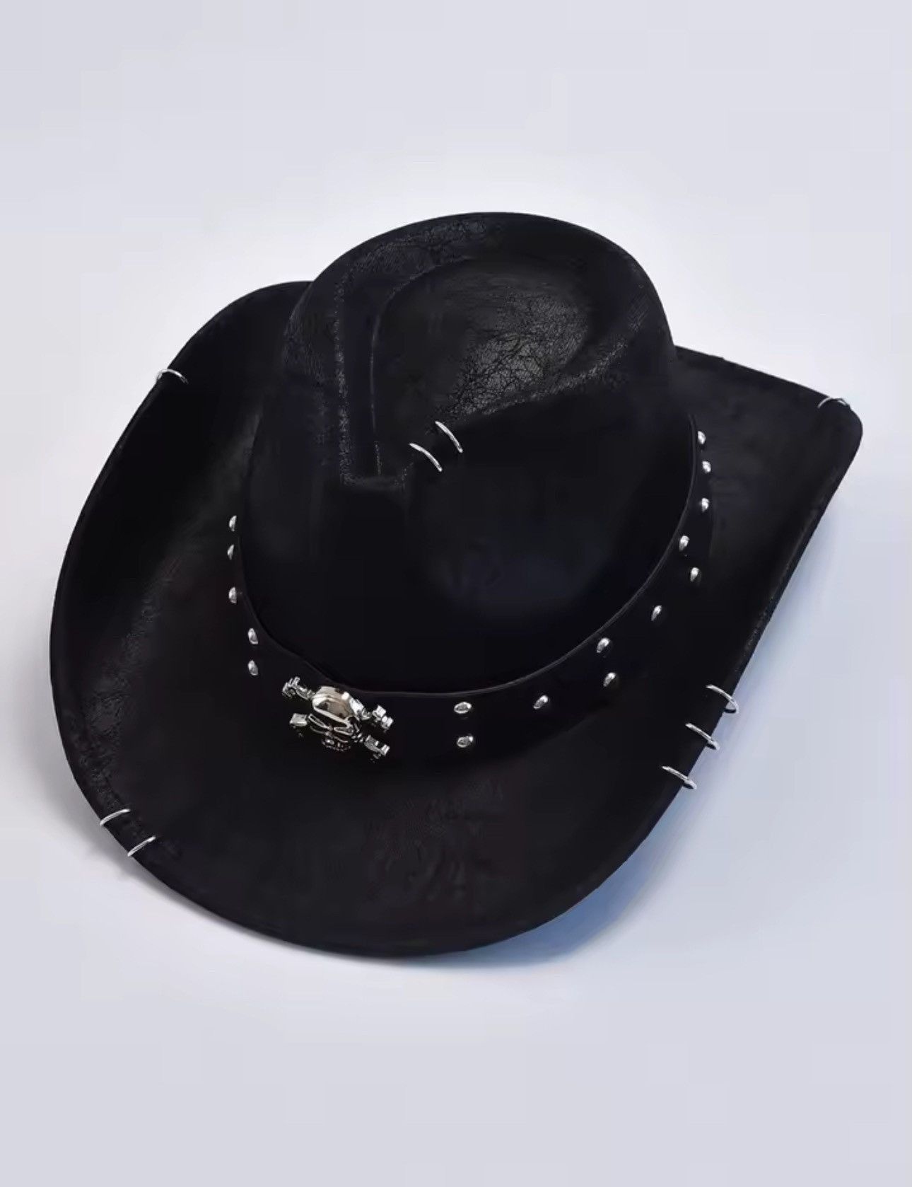 Other Punk Gothic Skeleton Cowboy Gentleman Hat Panama Size ONE SIZE - 5 Thumbnail