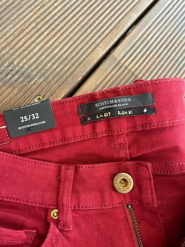 Maison Scotch × Scotch & Soda Scotch&Soda Ralston Teen Jeans Red Skinny Size 25" / US 0 / IT 36 - 4 Thumbnail
