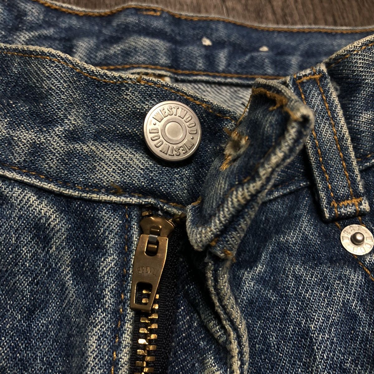 Designer × Vintage Vintage West Wood Made in U.S.A. Jeans (unisex) Size US 27 - 15 Thumbnail