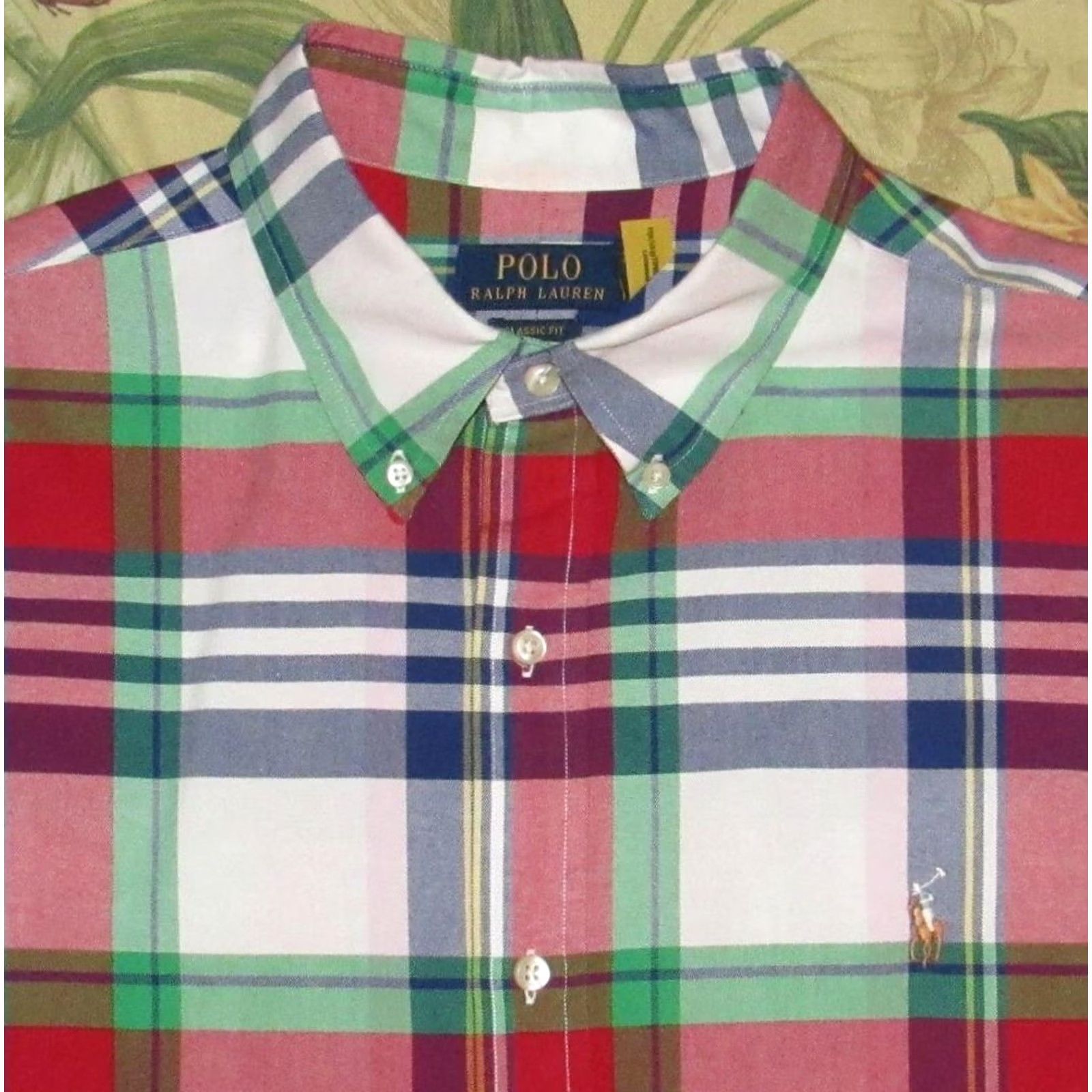 Ralph Lauren Polo RALPH LAUREN Plaid Long Sleeve Button Down Oxford Cloth Shirt XL Mens Size US XL / EU 56 / 4 - 2 Thumbnail