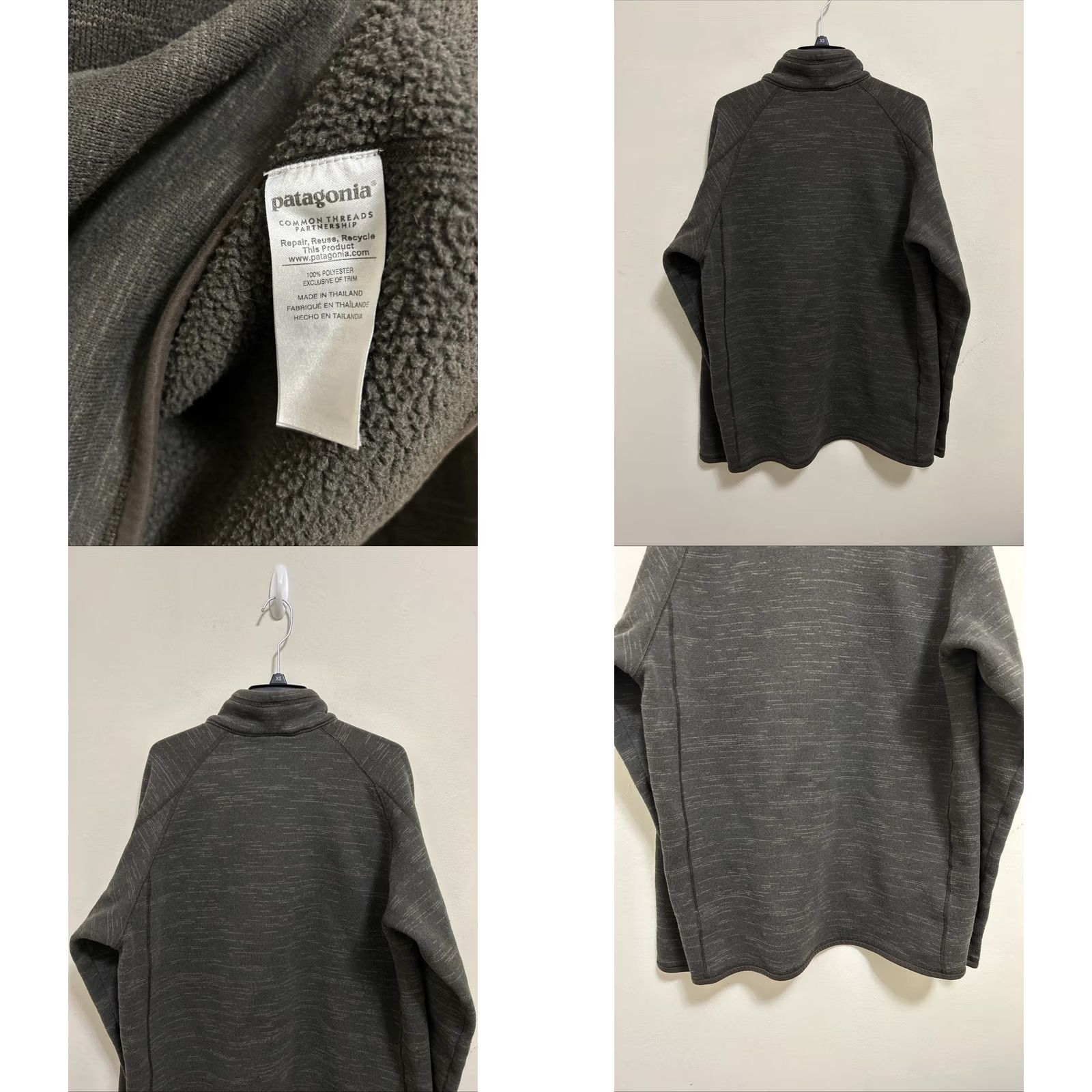 Patagonia Patagonia Sweater Pullover 1/4 Zip Mens XL Heather Brown Fleece Mock Neck Logo Zipper Outdoor Casual Workwear 25522 Size US XL / EU 56 / 4 - 8 Thumbnail