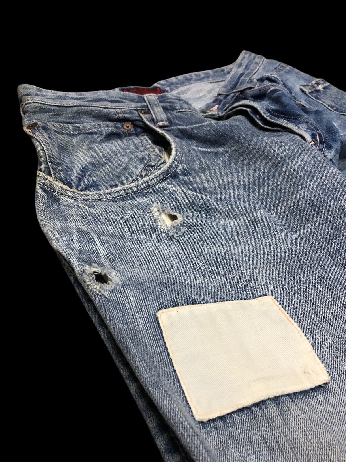 Johnbull SPECIAL DESIGN DISTRESSED SELVEDGE DENIM Size US 31 - 4 Thumbnail