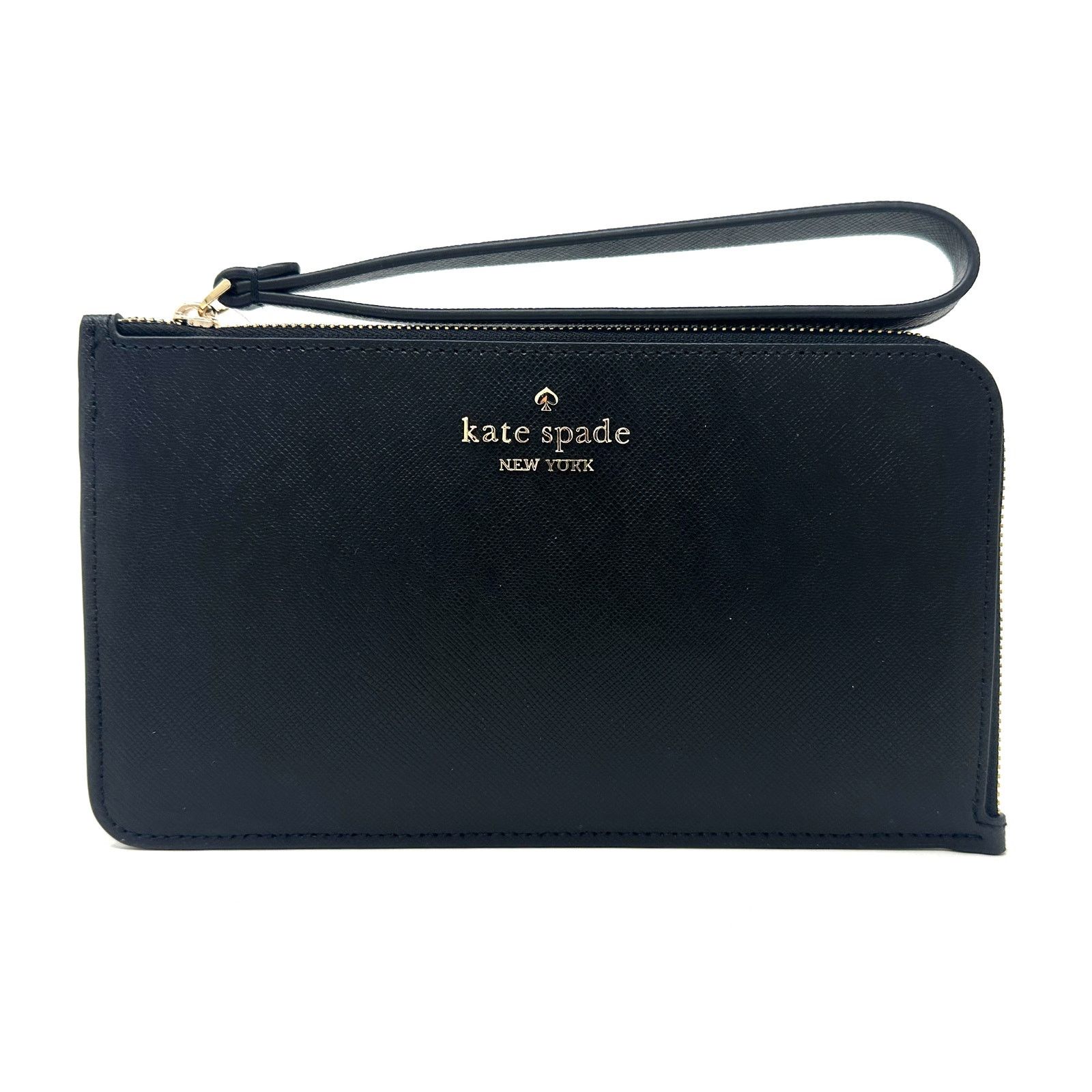 Kate Spade Kate Spade Lucy Medium L-Zip Wristlet in Black Leather KD546 Size ONE SIZE - 1 Thumbnail