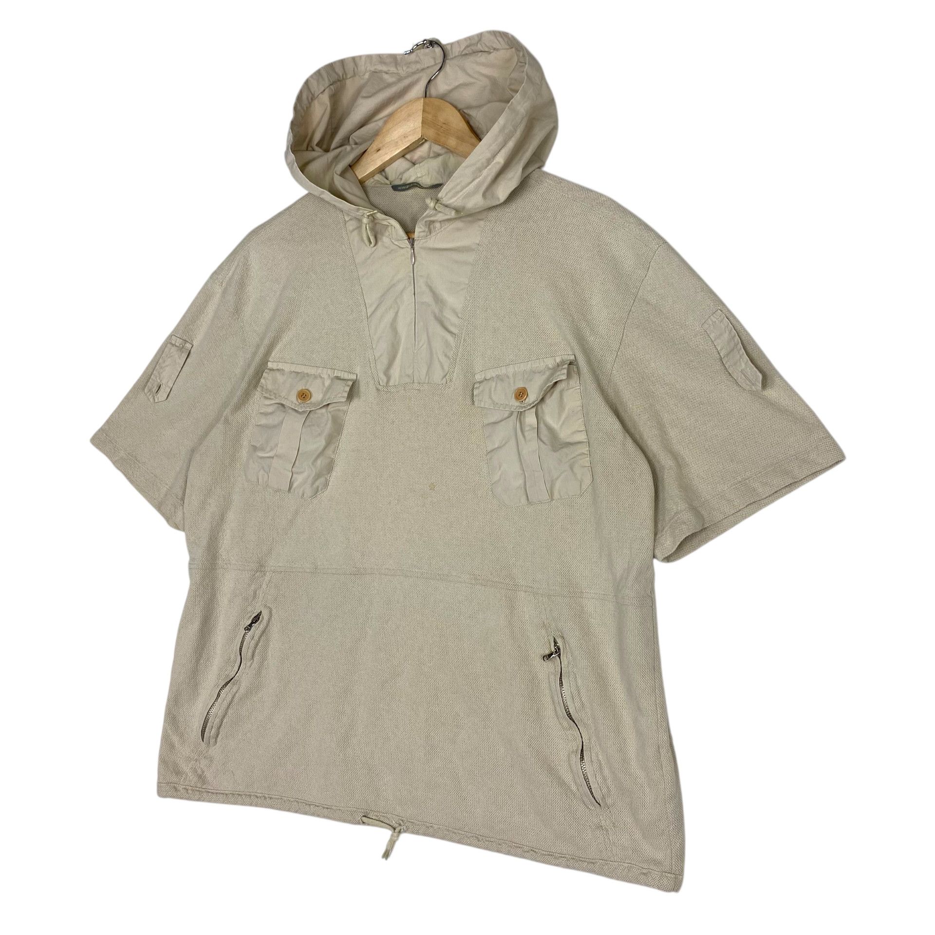 Krizia Uomo 💥 KRIZIA WORLD SOFT BIEGE NETTING HOODED Size US L / EU 52-54 / 3 - 3 Thumbnail