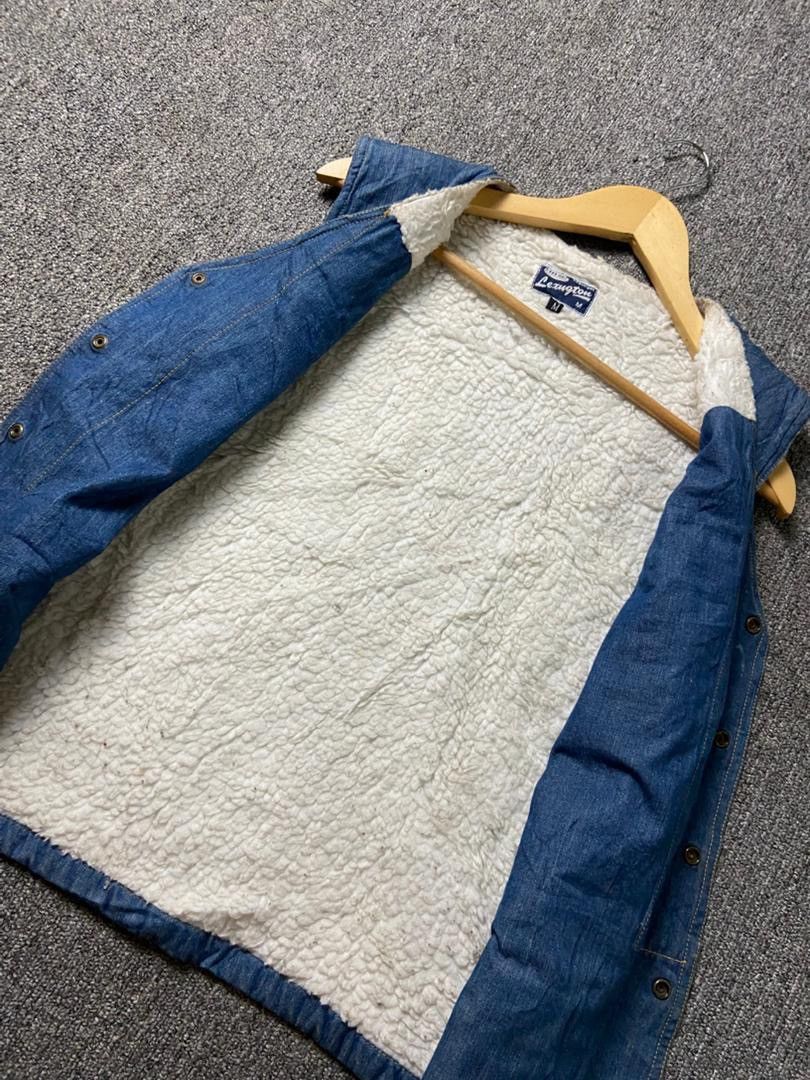 Japanese Brand LEXUGTOU Sherpa Lined Denim Vest (200) Size US M / EU 48-50 / 2 - 6 Thumbnail