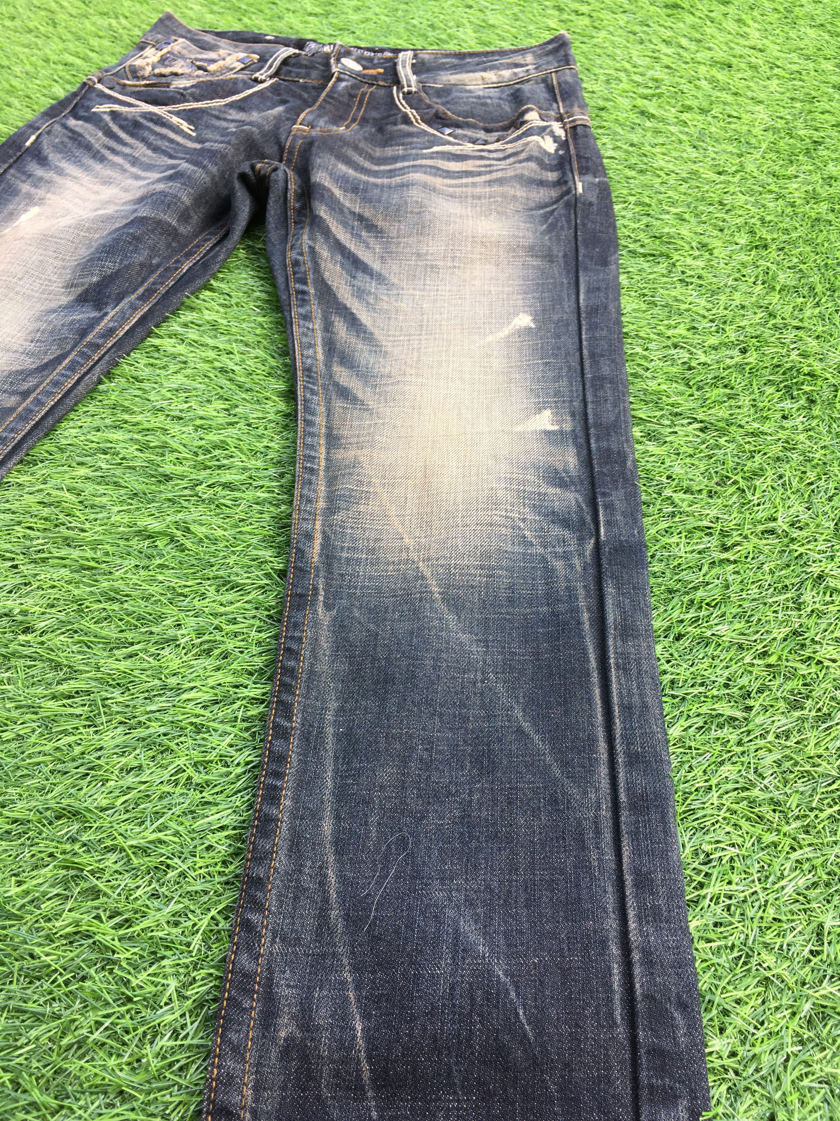 Japanese Brand Japanese Skull Denim Low Waist Flared Denim Jeans, D-1199 Size 26" / US 2 / IT 38 - 5 Thumbnail