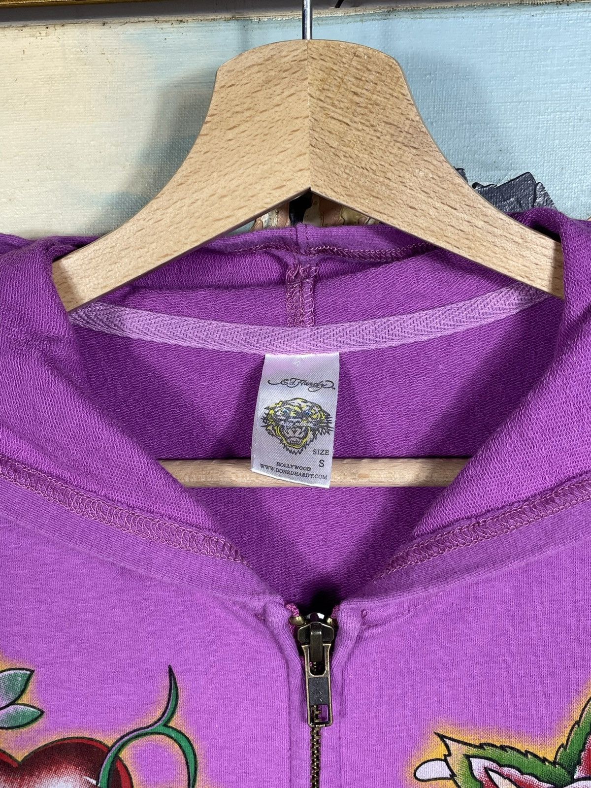 Christian Audigier Ed Hardy Retro 00s Hoodie With Crystals Affliction Grunge Size S / US 4 / IT 40 - 6 Thumbnail