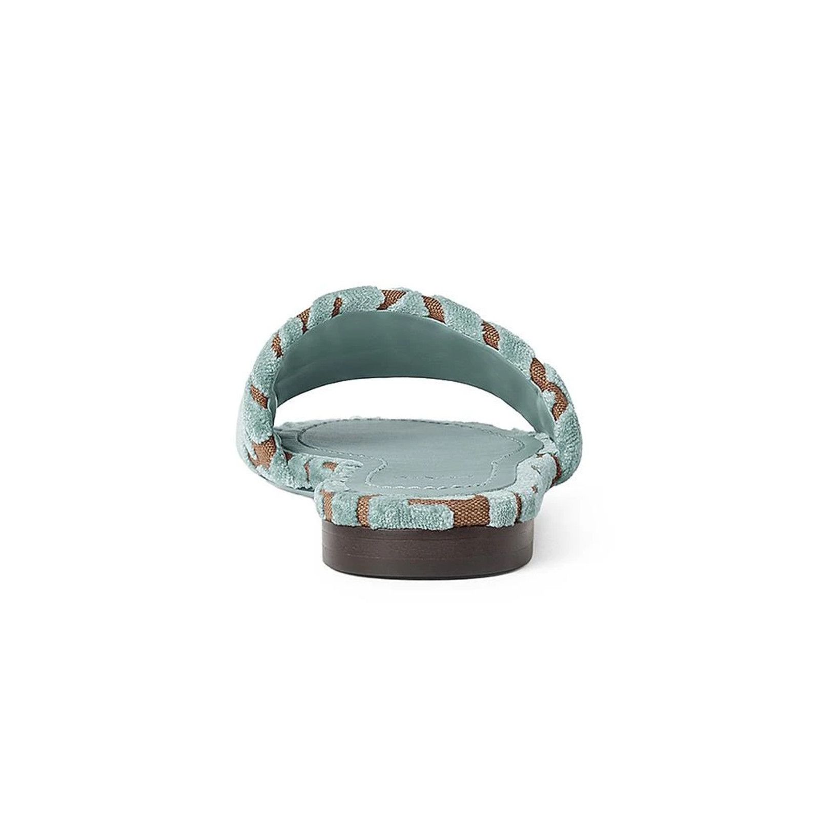 Fendi Fendi Sunshine Velvet FF Logo Menta Green Mule Slide 40 Size US 10 / IT 40 - 13 Thumbnail