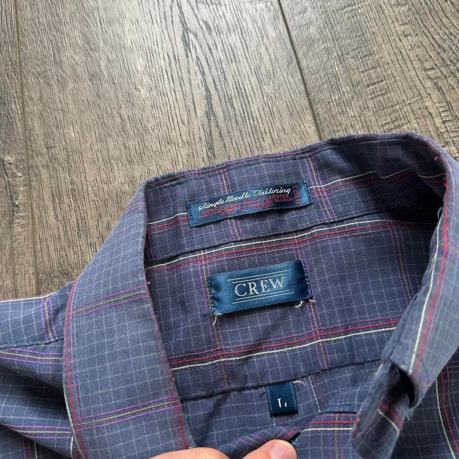 Vintage Vintage 70s Plaid Basic Light Thin Button Up Camp Work Shirt Size US L / EU 52-54 / 3 - 7 Thumbnail