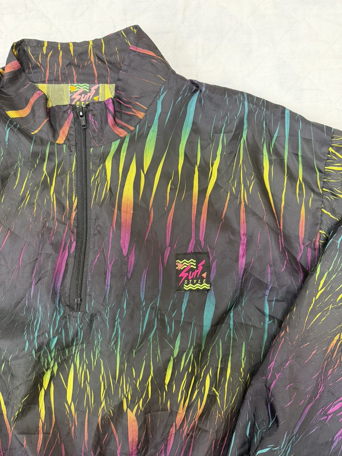 Vintage Vintage 90s Surf Style Iridescent Vaporwave Windbreaker Size US L / EU 52-54 / 3 - 2 Thumbnail