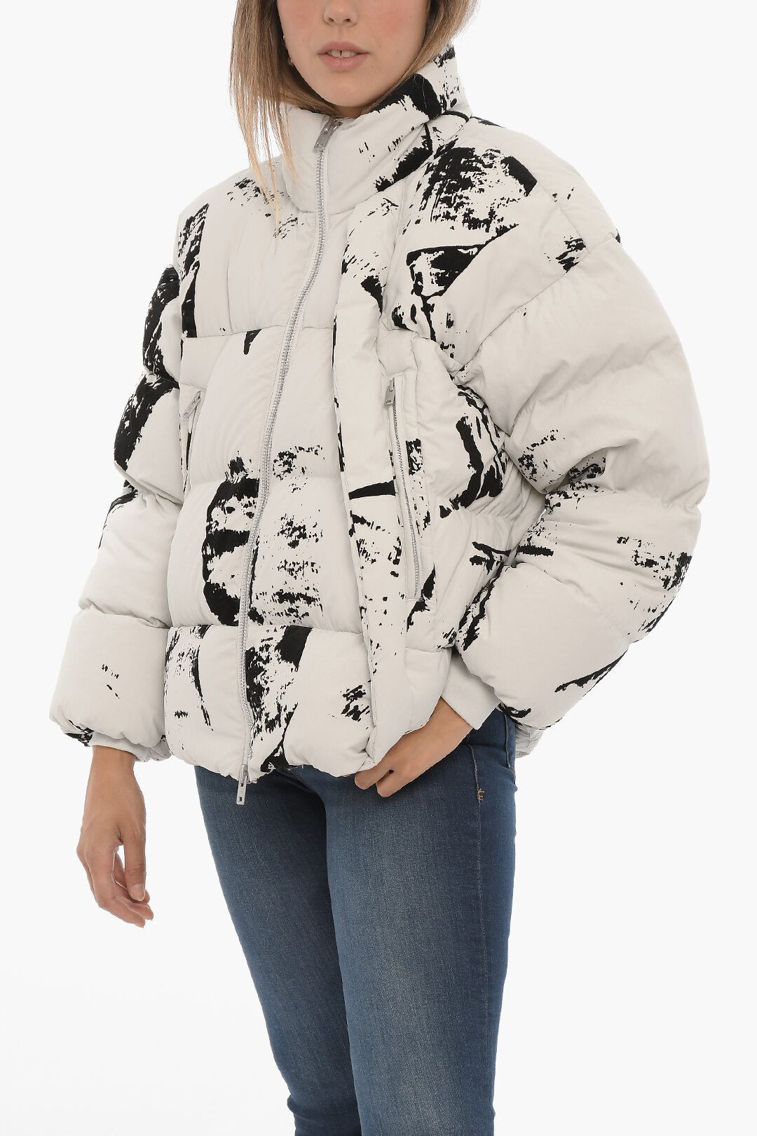 Y-3 × Yohji Yamamoto og1mm0824 Two-Tone Down Jacket with Velvet in Black & White Size XS / US 0-2 / IT 36-38 - 1 Thumbnail