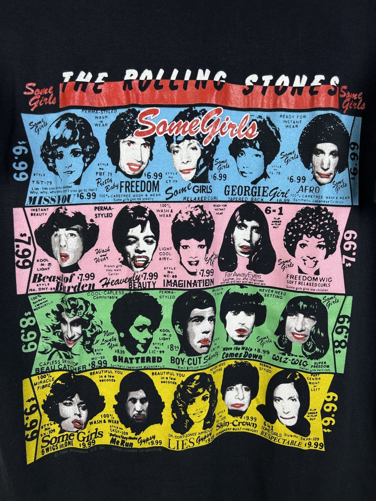 Band Tees 80s Vintage 1989 Rolling Stones Some Girls NA Tour T-Shirt Size US XL / EU 56 / 4 - 2 Thumbnail