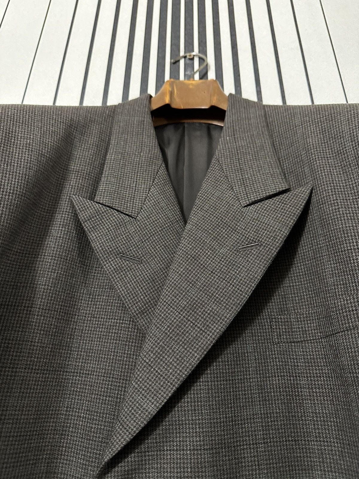 Comme des Garcons A/W89 Comme des Garcons Plaid Brown/Gray Luxury Wool Suit Size 48R - 7 Thumbnail