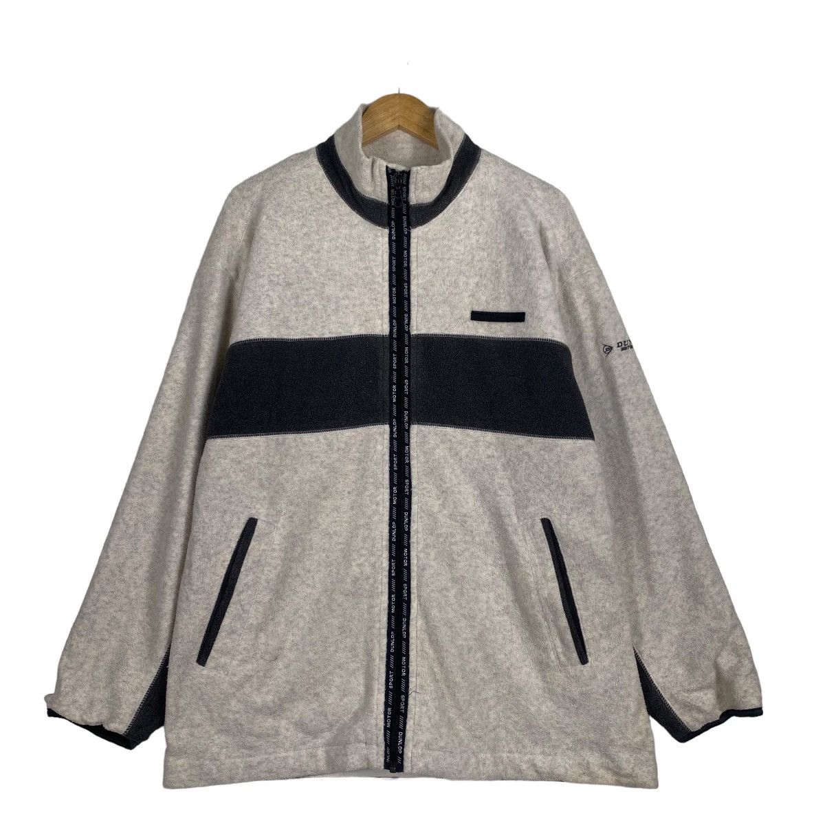 Dunlop × Japanese Brand × Vintage Vintage Dunlop fleece zipper jacket Size US L / EU 52-54 / 3 - 1 Thumbnail