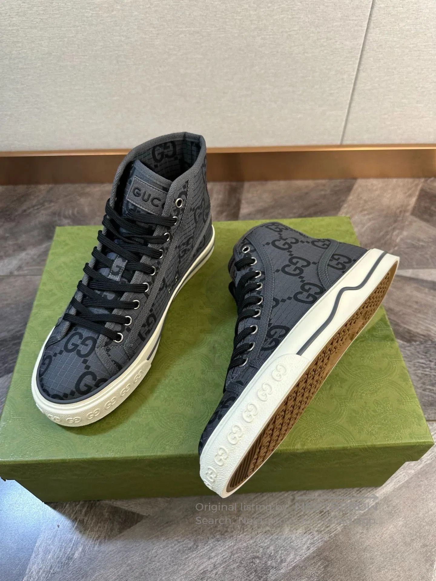 Gucci Gucci 1977 Gray Logo Sneakers. Size US 5.5 / EU 38 - 7 Thumbnail