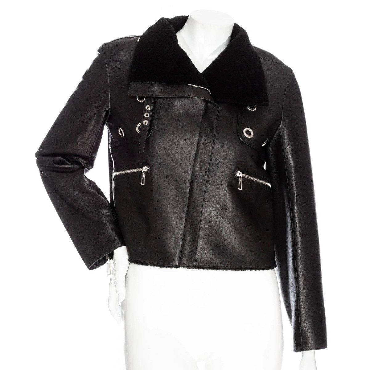 Hermes Hermes Shearling Cropped Leather Jacket Size XS / US 0-2 / IT 36-38 - 1 Thumbnail