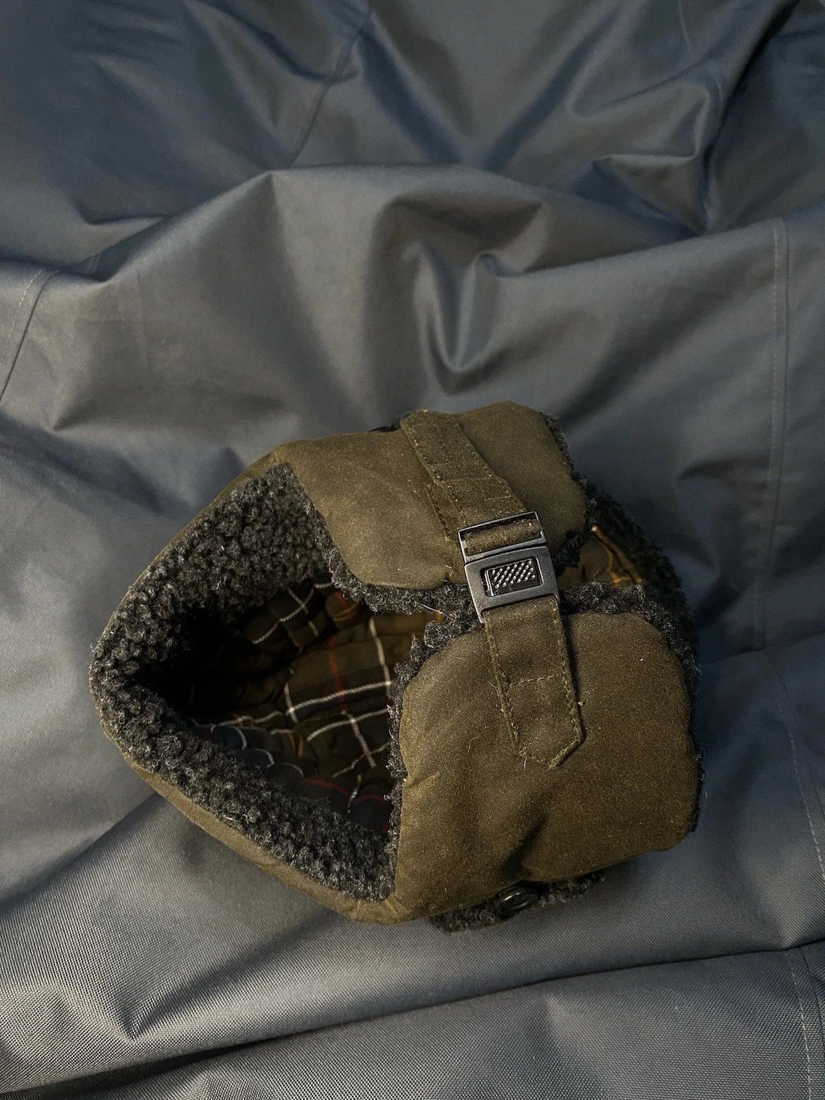 Barbour Barbour Mens Morar Wax Cotton Trapper Hat Olive Green Winter Size ONE SIZE - 4 Thumbnail